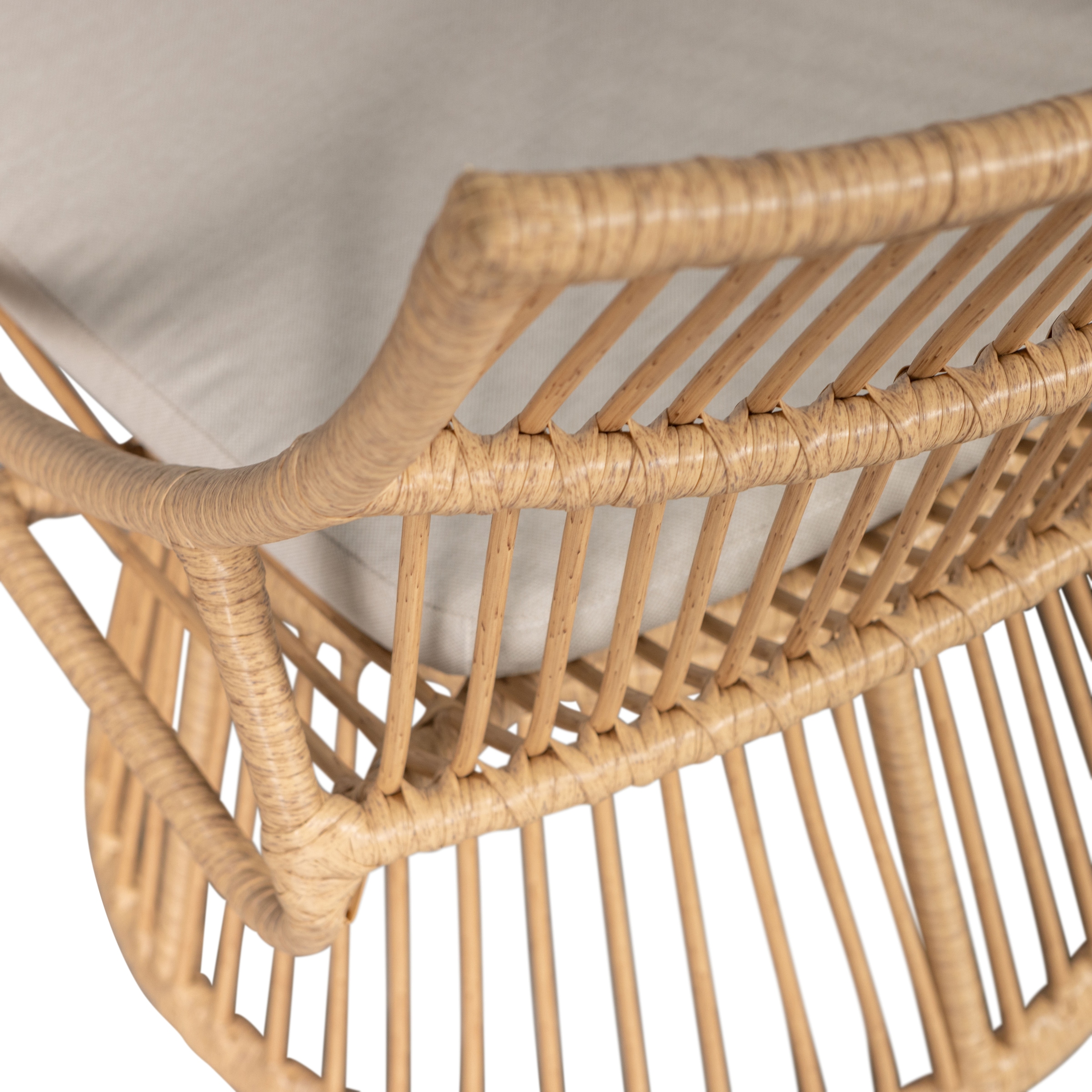 WOOOD Rattanstuhl »Alatna Wicker auf Aluminiumgestell pulverbeschichtet H80 x B64 x T53cm« () Geflochtenes Kunstfaser, Sitzpolster inklusive, Tragkraft 120 kg