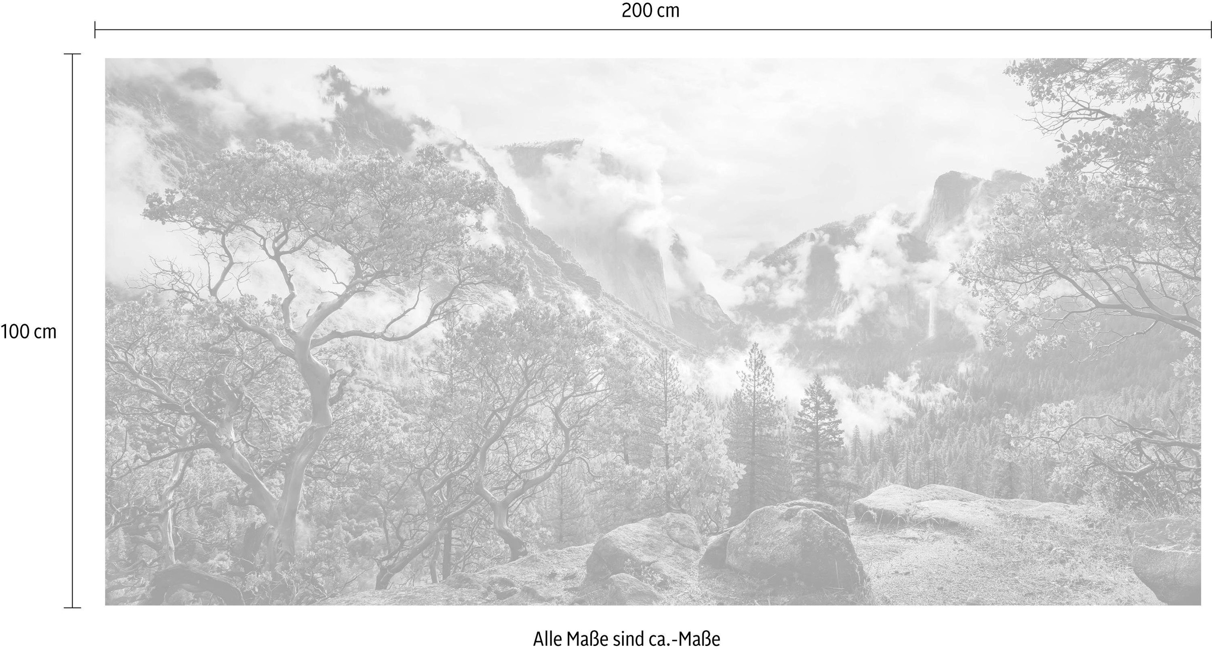 Komar Vliestapete »Digitaldruck Vlies -  Unique Paradise - Grösse 200 x 100 cm« bedruckt glatt Wohnzimmer, Schlafzimmer