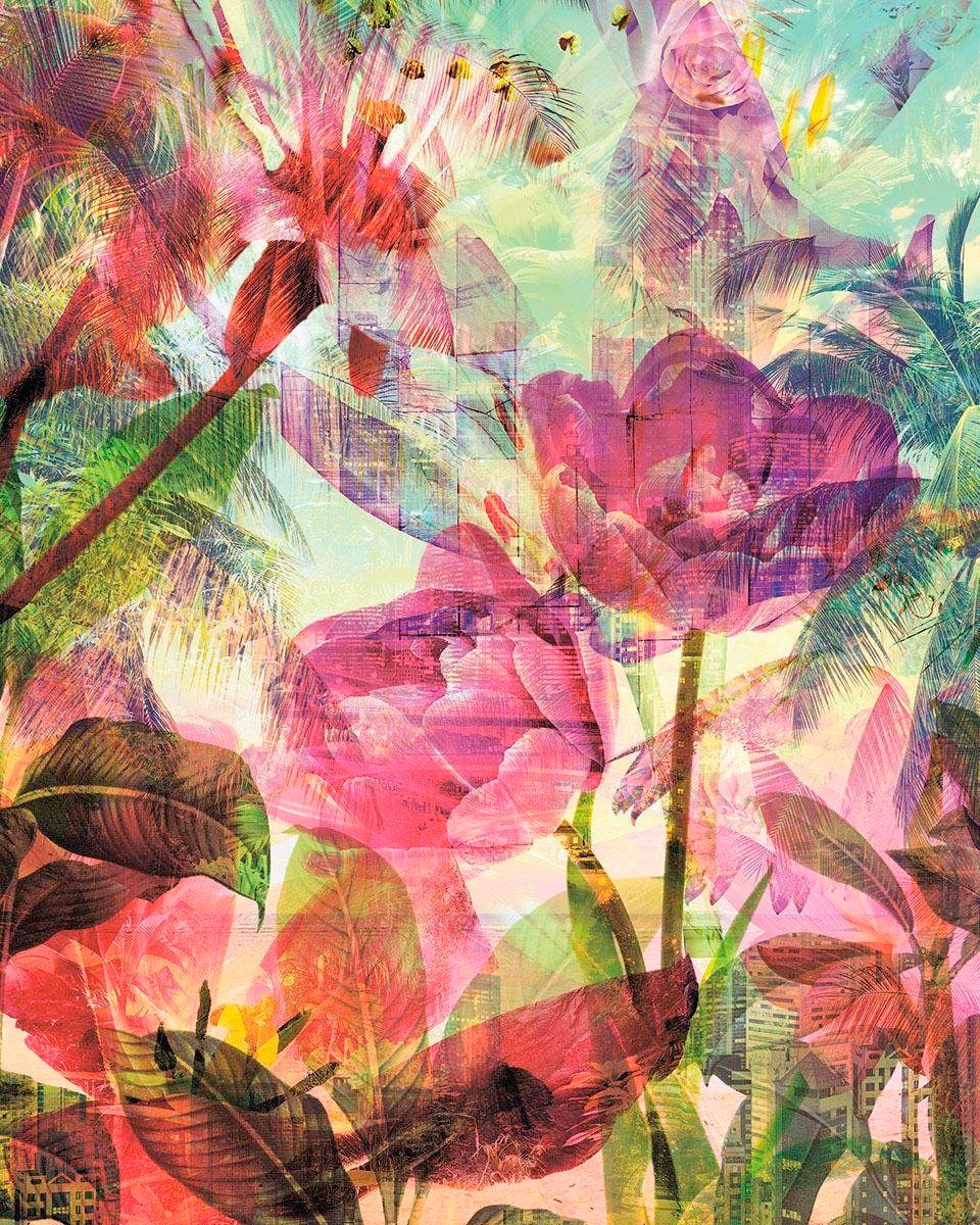 Image of Komar Vliestapete "Digitaldruck Vlies - Metropical - Grösse 200 x 250 cm" bedruckt glatt Wohnzimmer, Schlafzimmer