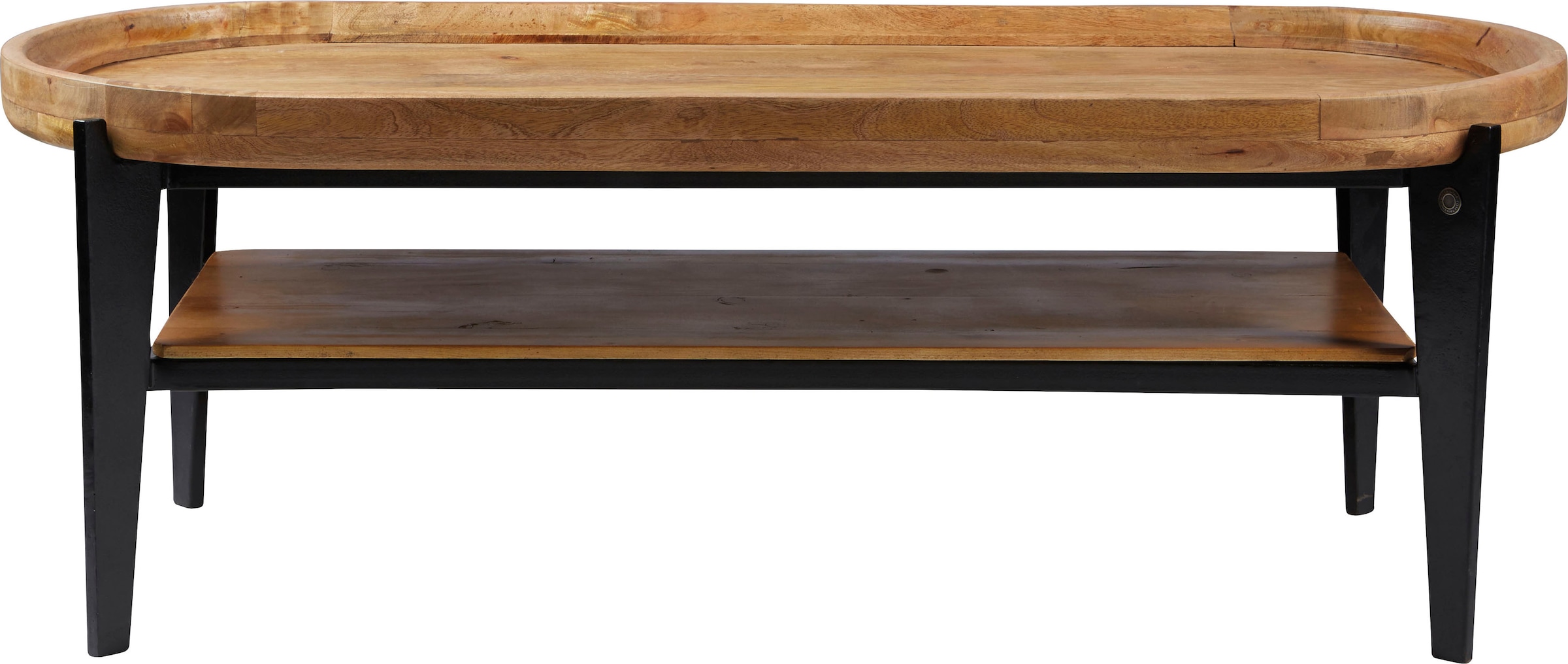 SIT Table basse »Telč aus Mangoholz mit Tablett & Metallgestell« plateau amovible utilisable comme plateau de service pratique