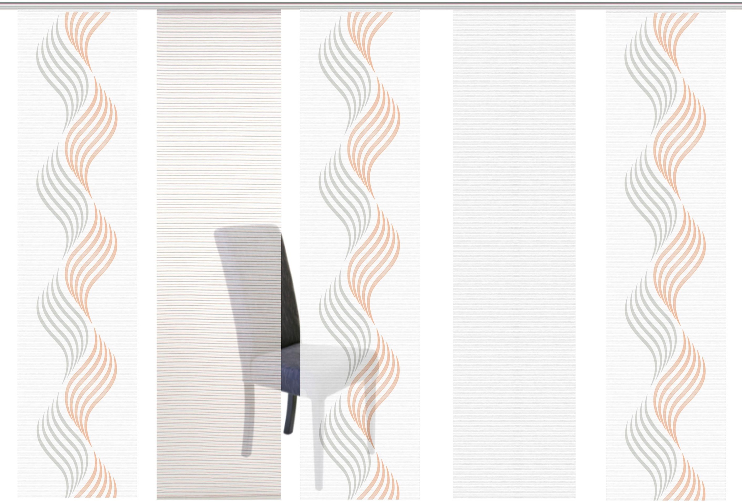 Image of HOME WOHNIDEEN Schiebegardine »FELSIA 5er 3«, (5 St.), HxB: 245x60, 5er Set bei Ackermann Versand Schweiz