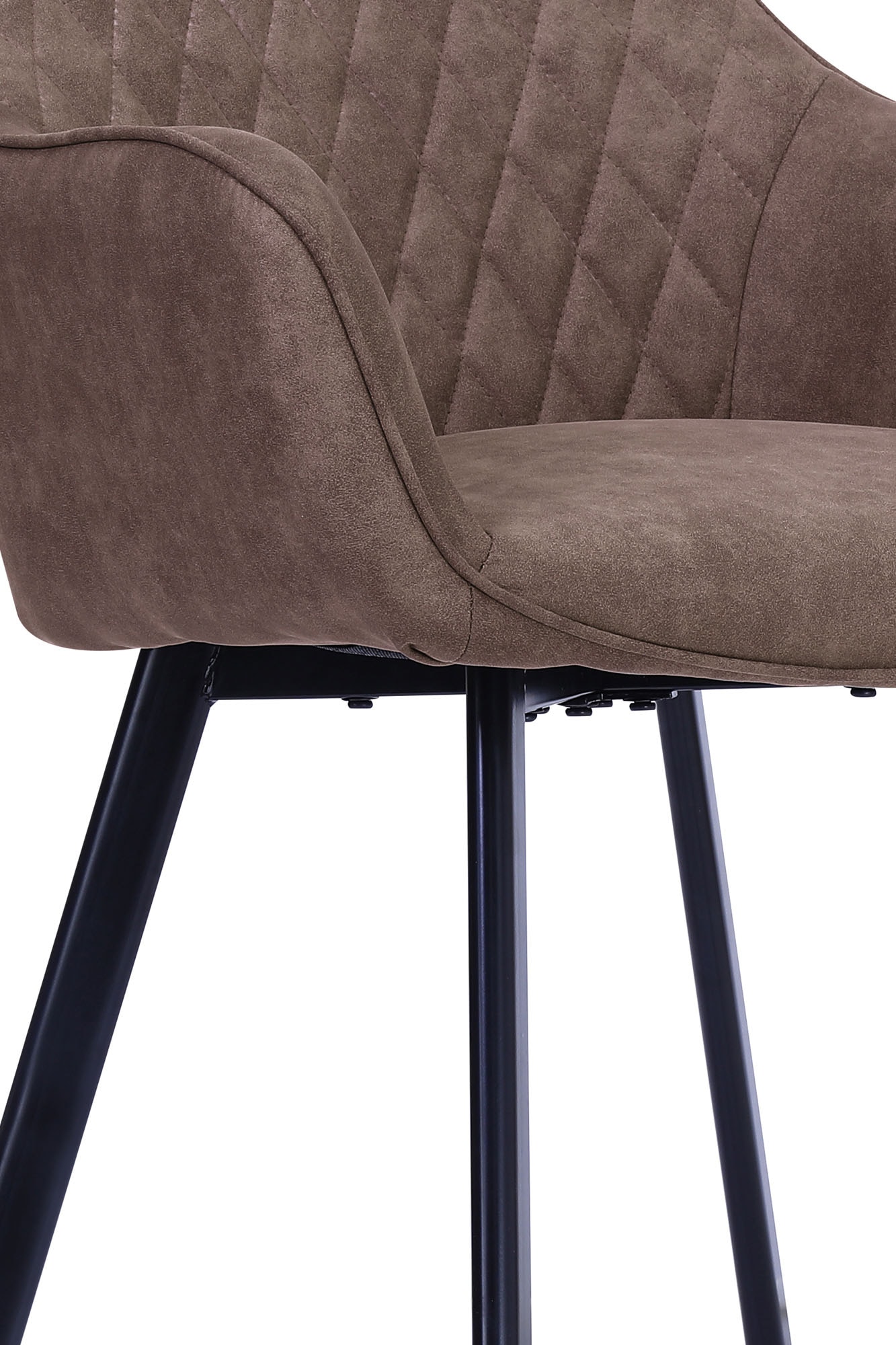 SalesFever Chaise avec accoudoirs »Cardiff Bequemer Esszimmerstuhl« (Ensemble) 2 cuisEnsemble double élégant : dossiers avec charmante piqûre losange