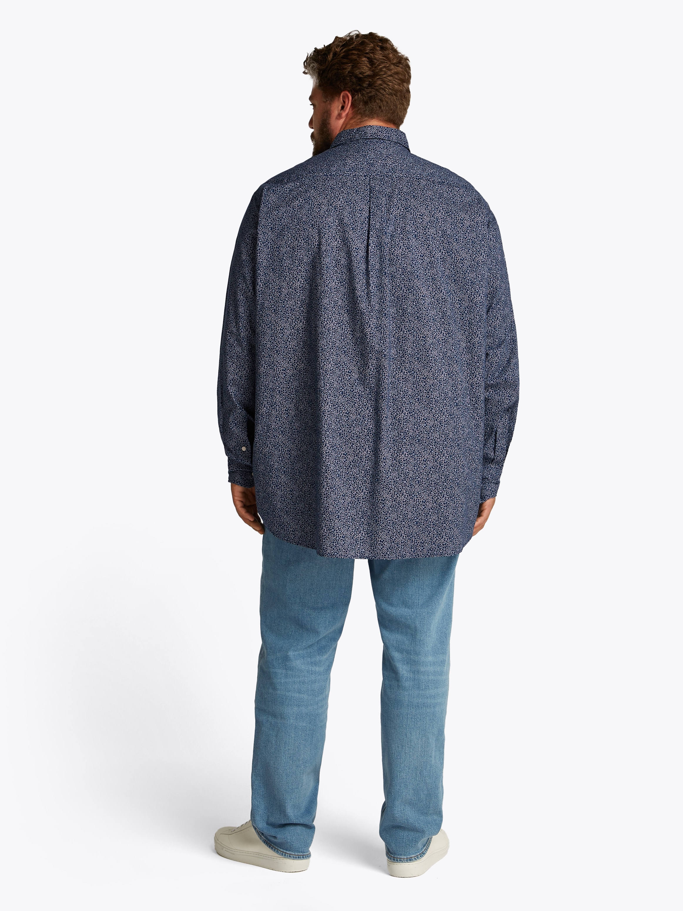 Tommy Hilfiger Big & Tall Langarmhemd »BT-FLX POPLIN LINR FLORAL S-B«, in Grossen Grössen, Logostickerei