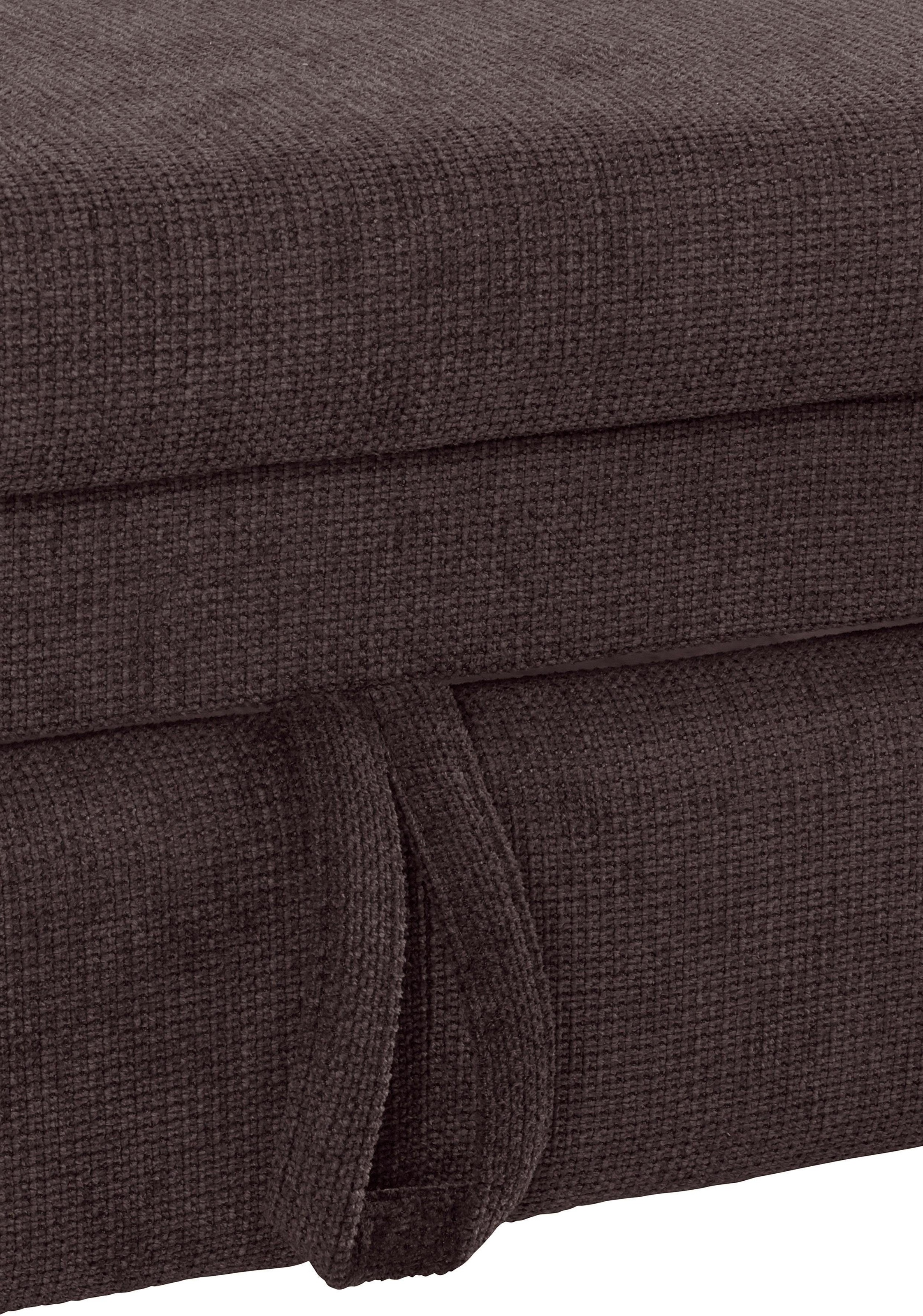 COTTA Polstergarnitur »Teresa L-Form« Set,  Set bestehend aus: Ecksofa mit Kopfteilverstellung & Hocker