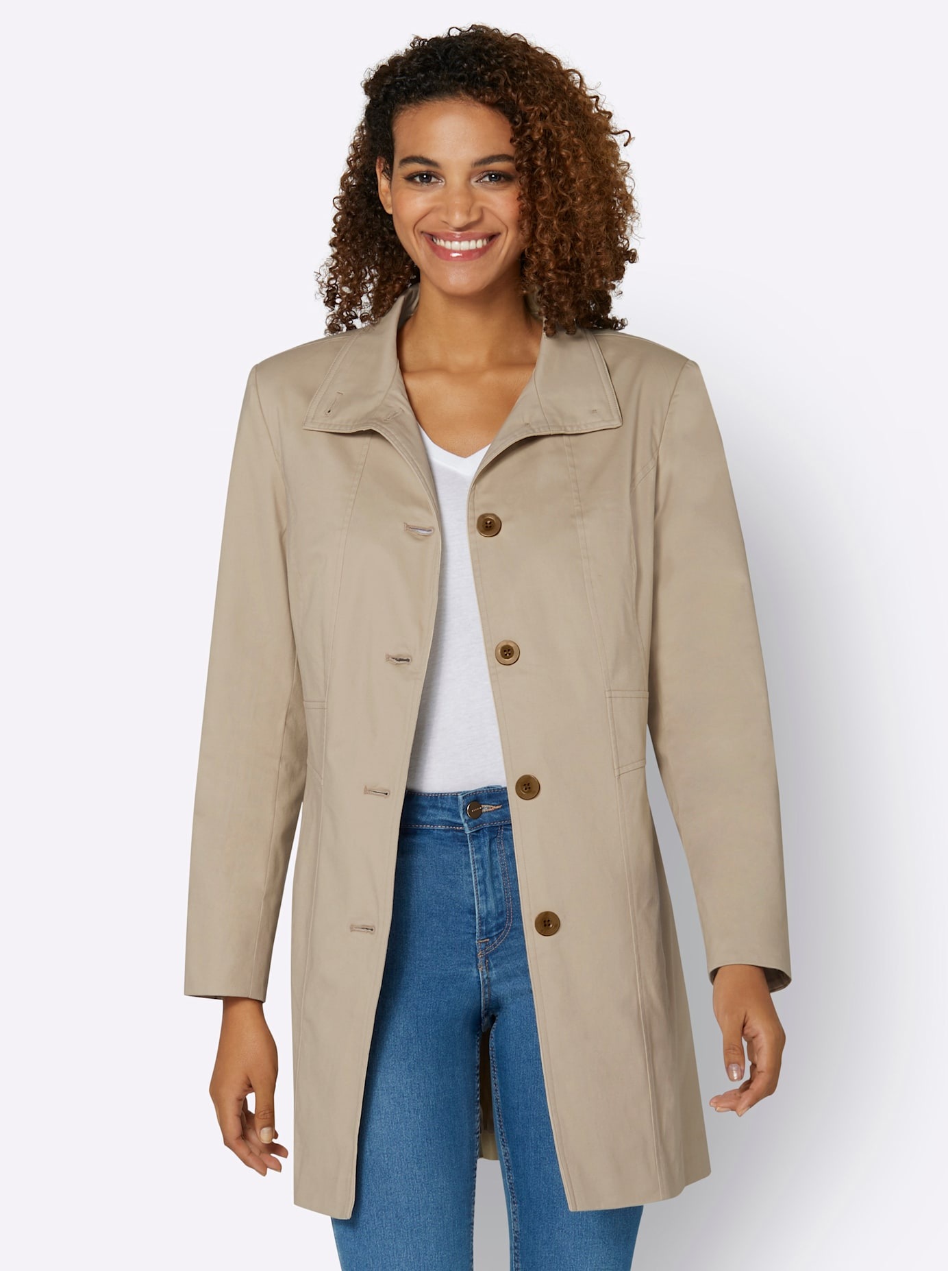 Casual Looks Langjacke ohne Kapuze