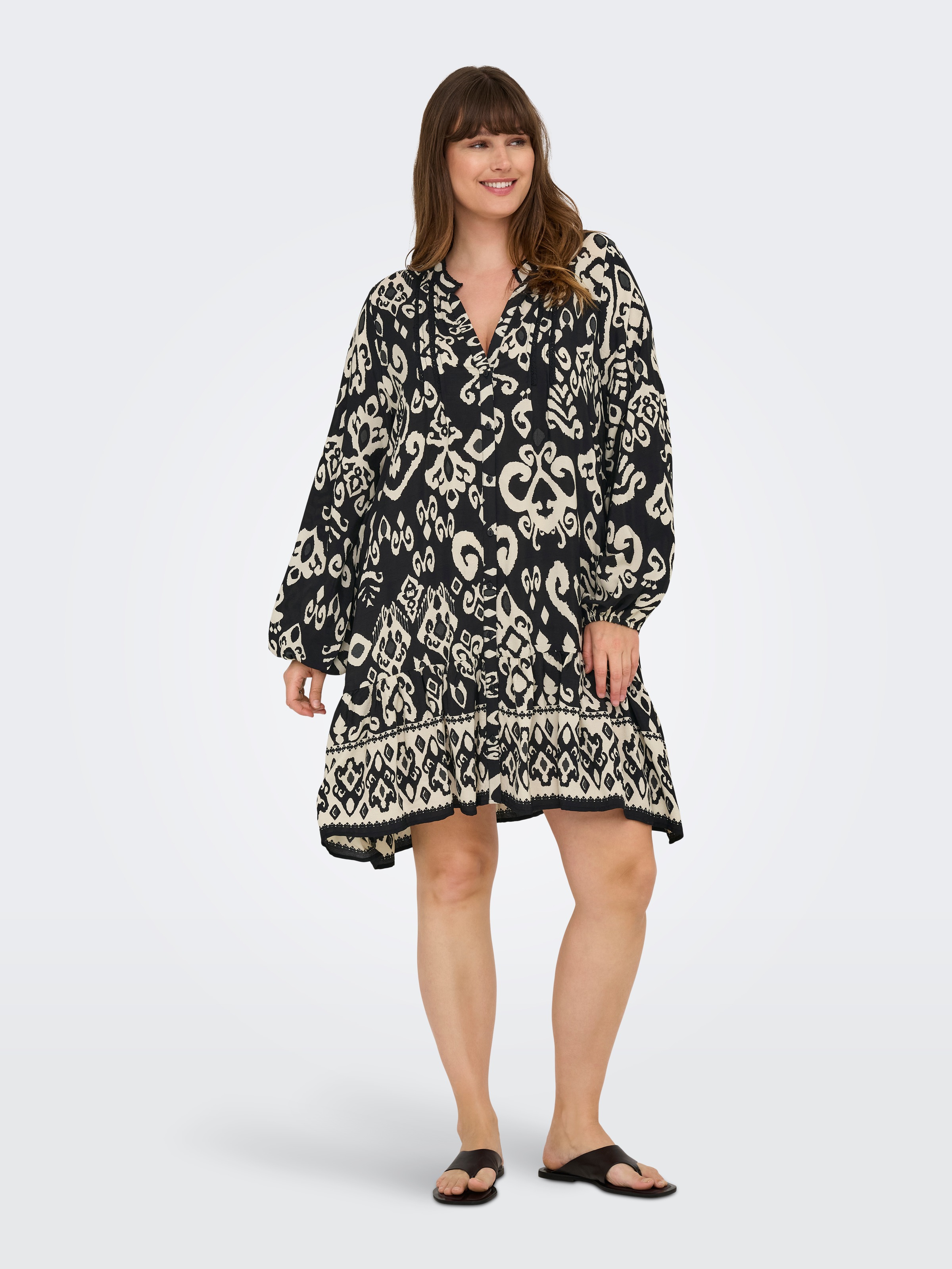 ONLY CARMAKOMA Sommerkleid »CARAJA LS DRESS WVN NOOS«