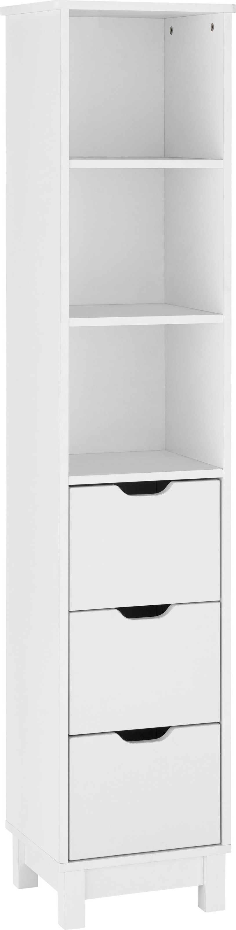 Image of my home Hochschrank »Posta«, mit 2 verstellbaren Einlegeböden und 3 Schubkästen, eingefrästen Griffmulden, Breite 33 cm, Höhe 160,5 cm bei Ackermann Versand Schweiz