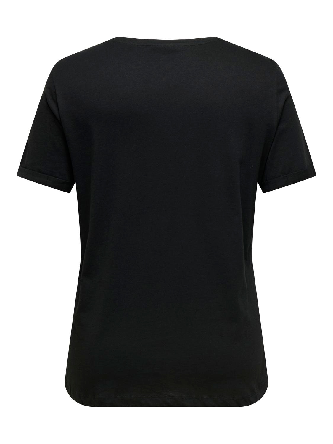 ONLY CARMAKOMA Kurzarmshirt »CARBEA LIFE SS V-NECK TEE« Baumwolle, regular fit