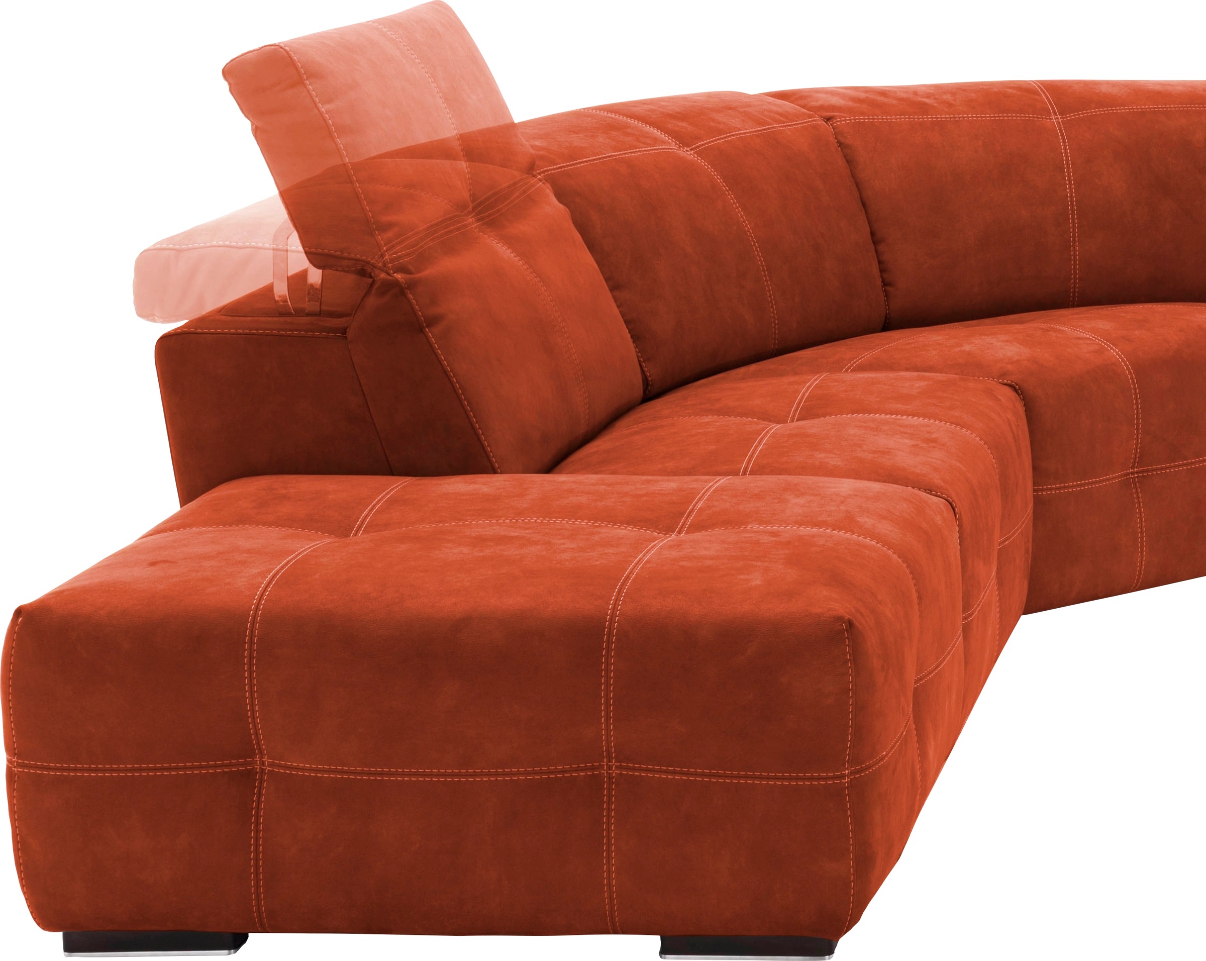 Egoitaliano Canapé d'angle »Sauvanne, Designsofa der Extraklasse, elegant und bequem, L-Form« wahlweise mit elektrischer Relaxfunktion, Kopfteilverstellung