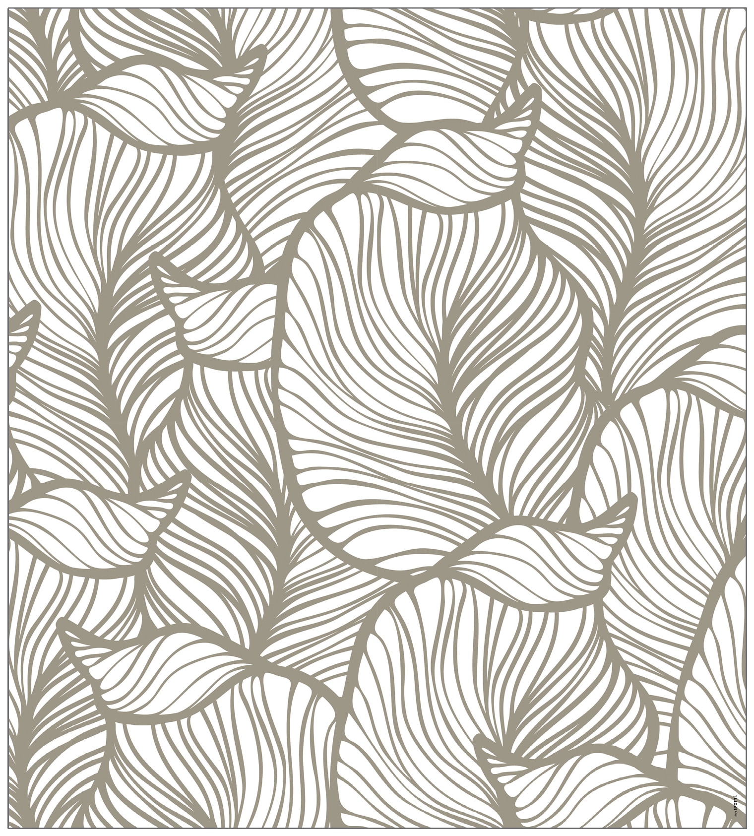 MySpotti Fensterfolie »Look Leaves beige«, halbtransparent, glattstatisch haftend, 90 x 100 cm, statisch haftend