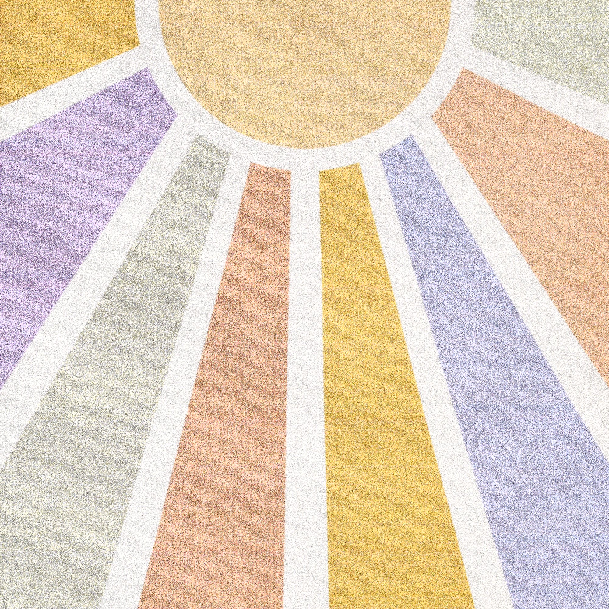 Ayyildiz Teppiche Tapis pour enfants »PLAY 2020« Rectangulaire 8 mm Höhe antidérapant, motif coloré soleil, poils courts