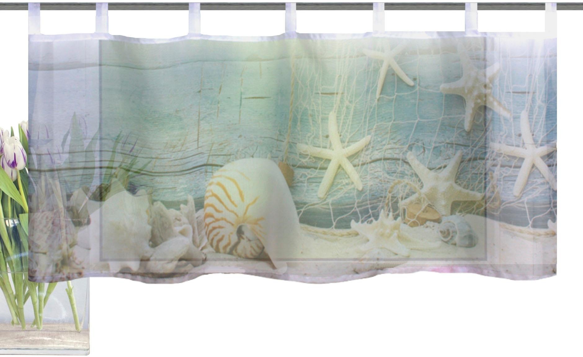 Image of Vision S Scheibengardine »MUSALIA«, (1 St.), HxB: 45x120, Cafehaus Voile Digitaldruck bei Ackermann Versand Schweiz