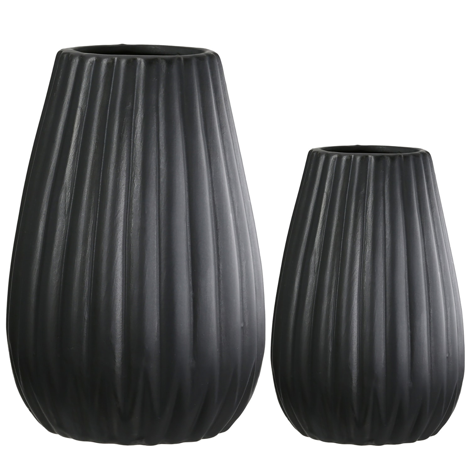Image of Casablanca by Gilde Tischvase "2tlg. Set Vase Piega schwarz H.17 cm"