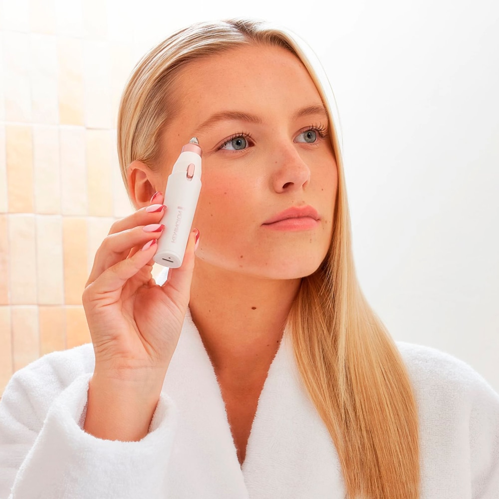 Remington Tondeuse beauté »BareMe2-in-1 Gesichtshaarentferner (WFS200)« 2 Aufsätze verschiedene Trimmaufsätze, Präzisions-Augenbrauenformer, elektrisch