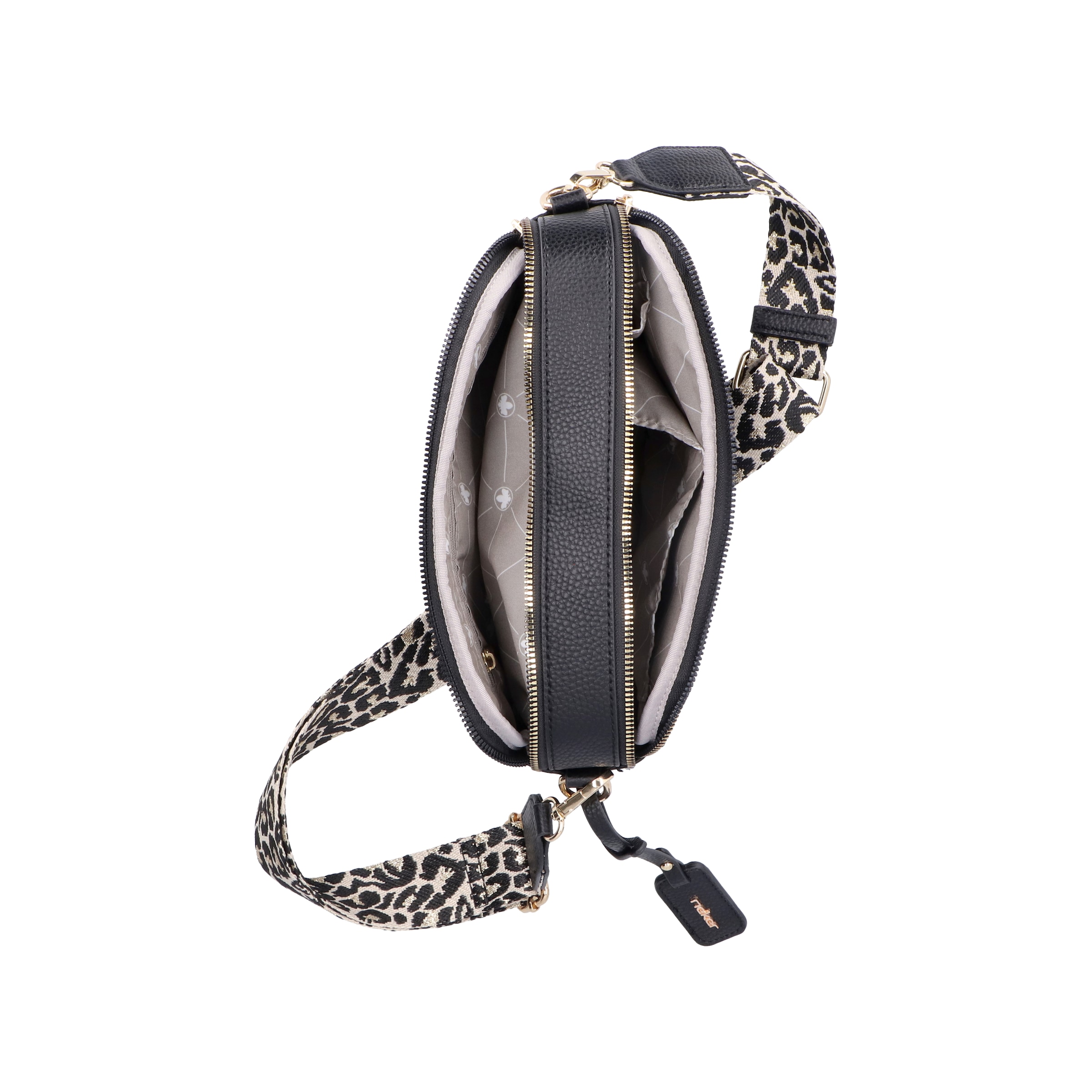 Rieker Umhängetasche Damen Schultertasche, Handtasche mit zwei Reissverschlüssen