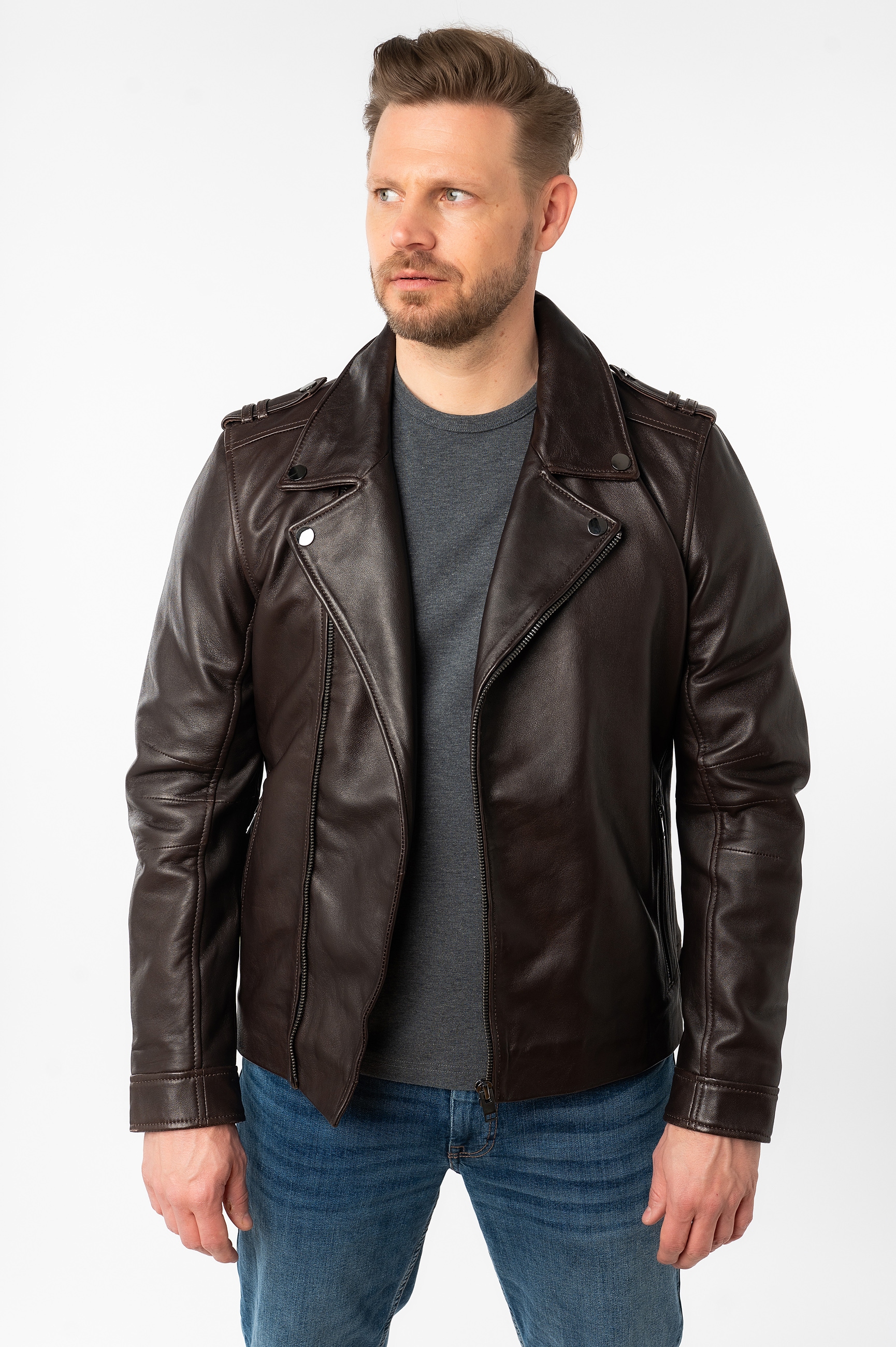 Mauritius Lederjacke »MMRibano SF«, mit Reverskragen