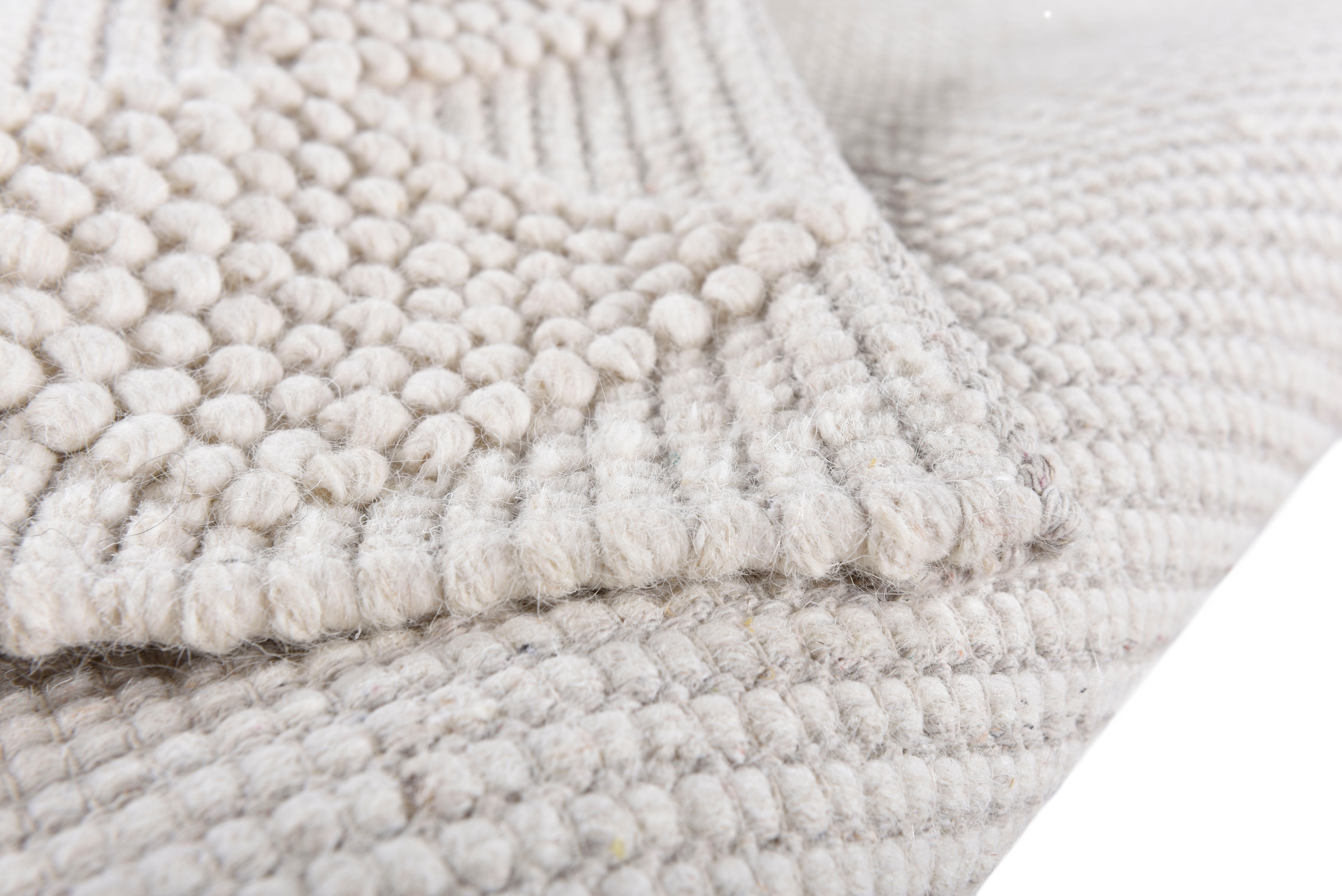 THEKO Wollteppich »Bergen - 630«, rechteckig, 5 mm Höhe, Handweb Teppich, reine Wolle, handgewebt, Scandi Design, mit Bordüre