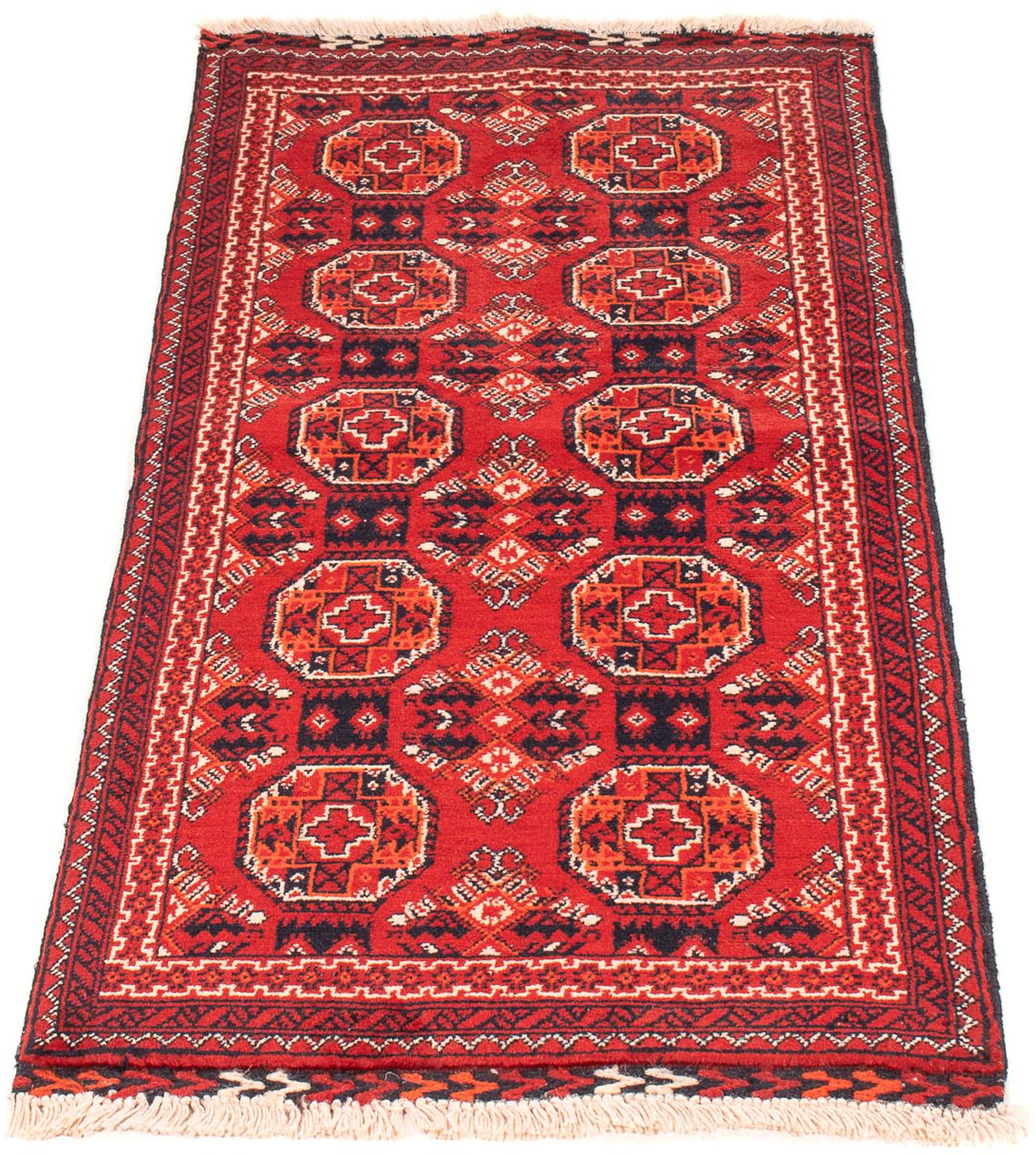 Image of morgenland Orientteppich »Afghan - 106 x 49 cm - dunkelrot«, rechteckig, 7 mm Höhe, Wohnzimmer, Handgeknüpft, Einzelstück mit Zertifikat bei Ackermann Versand Schweiz