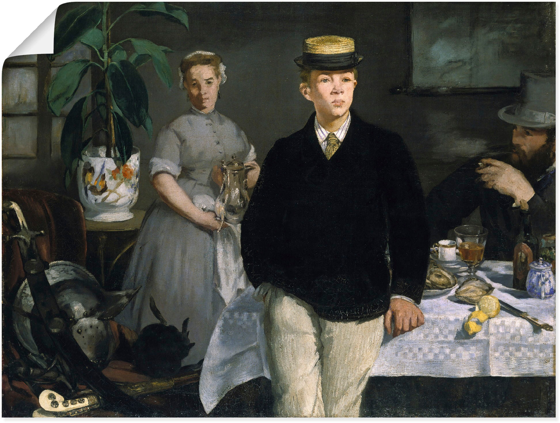 Image of Artland Wandbild »Frühstück im Atelier. 1868«, Gruppen & Familien, (1 St.), in vielen Grössen & Produktarten -Leinwandbild, Poster, Wandaufkleber / Wandtattoo auch für Badezimmer geeignet bei Ackermann Versand Schweiz