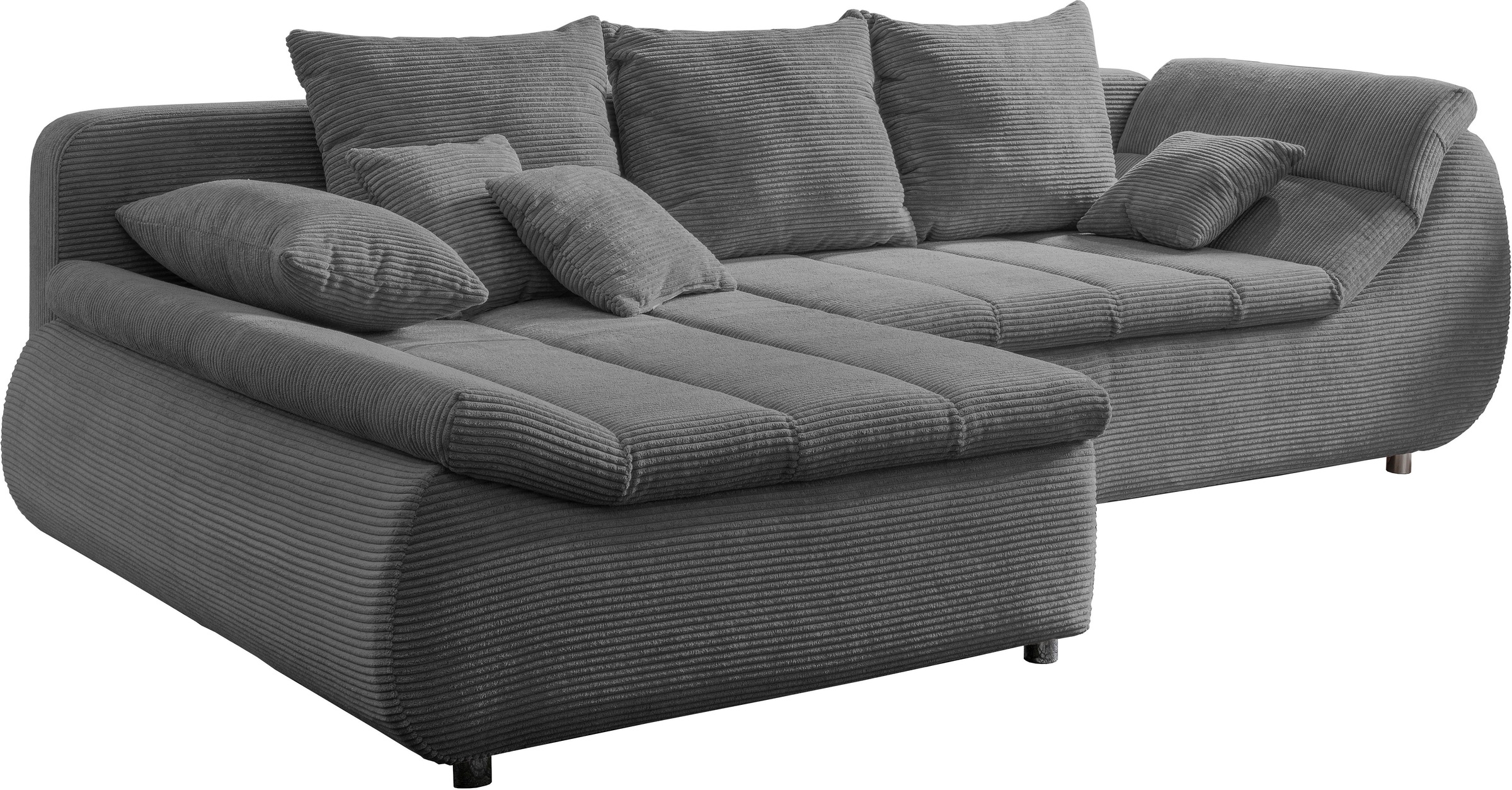 INOSIGN Ecksofa »Imola elegant und bequem, aktuelle Steppung im Sitz, L-Form«, wahlweise mit Bettfunktion