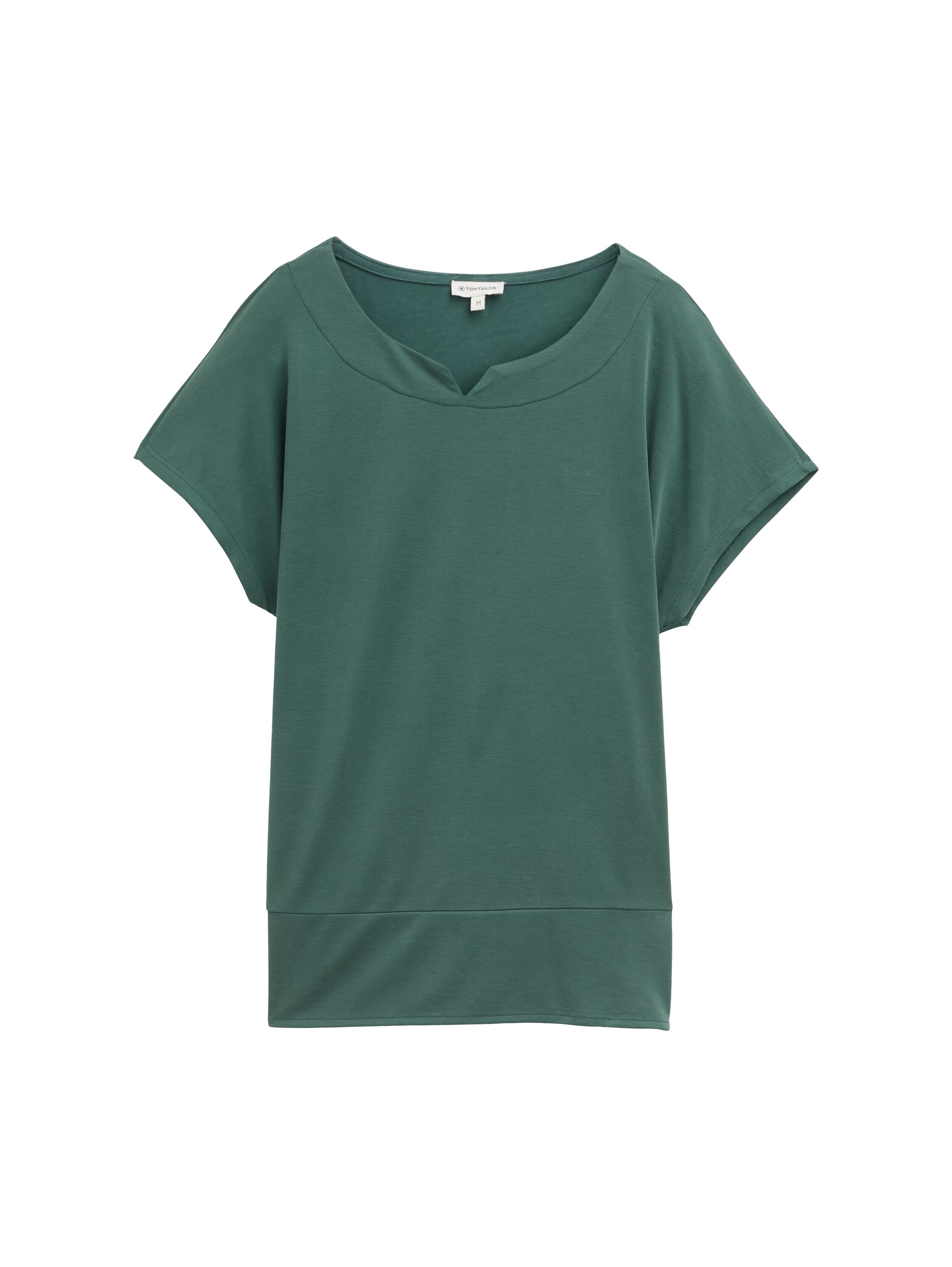 TOM TAILOR T-Shirt, mit geschlitztem Rundhalsaussschnitt