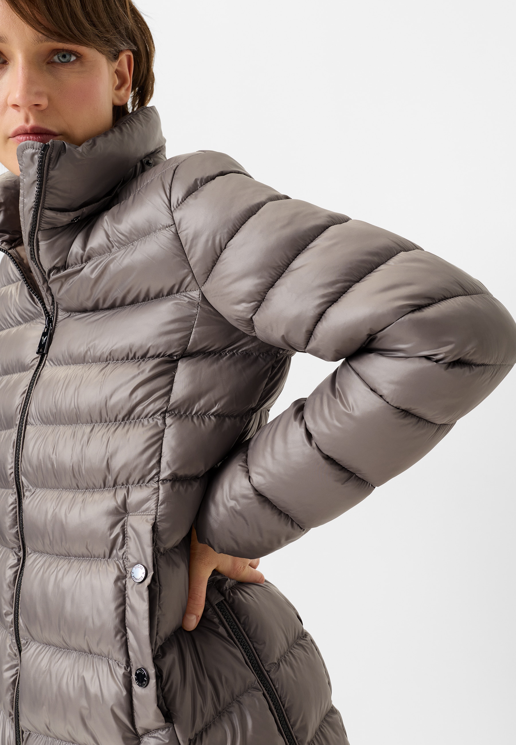 Fuchs Schmitt Manteau matelassé capuche amovible, ourlet ajustable