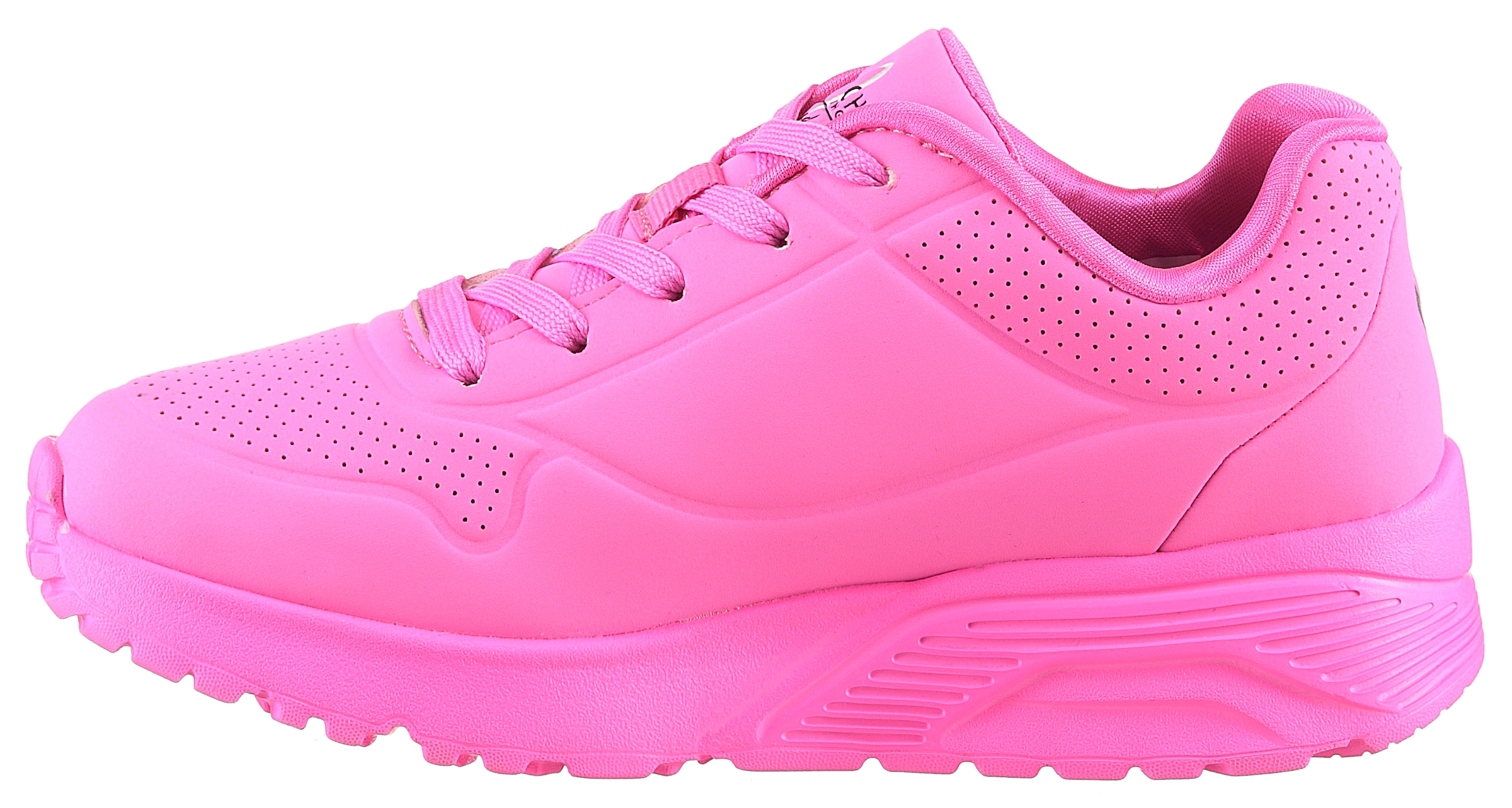 Skechers Sneaker »UNO LITE-METALLIC LOVE«  , Keil,-Schnürschuh, Skech-Air Funktion, Grössenschablone zum Download
