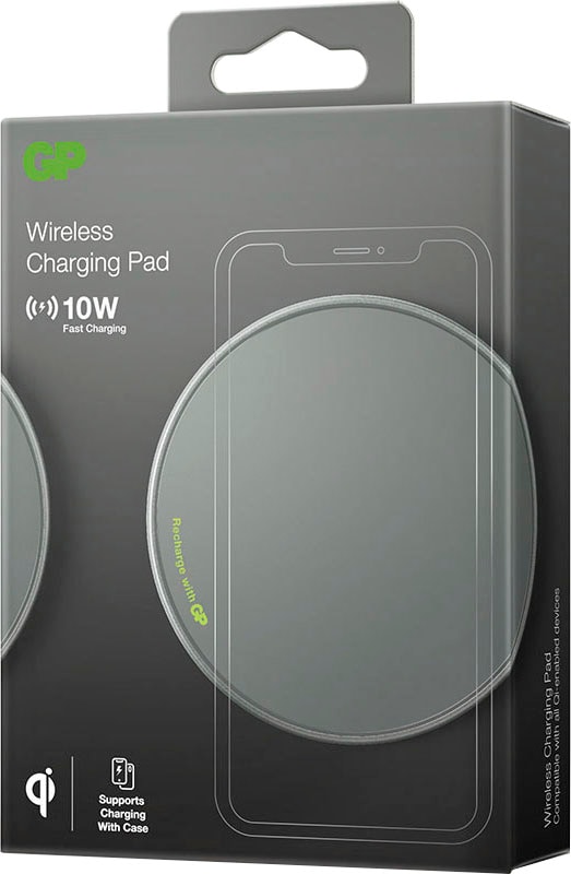 GP Batteries Wireless Charger »Drahtloses QI Ladegerät für z.B. Smartphones GP QP0A grau 10W«, QI Ladestation