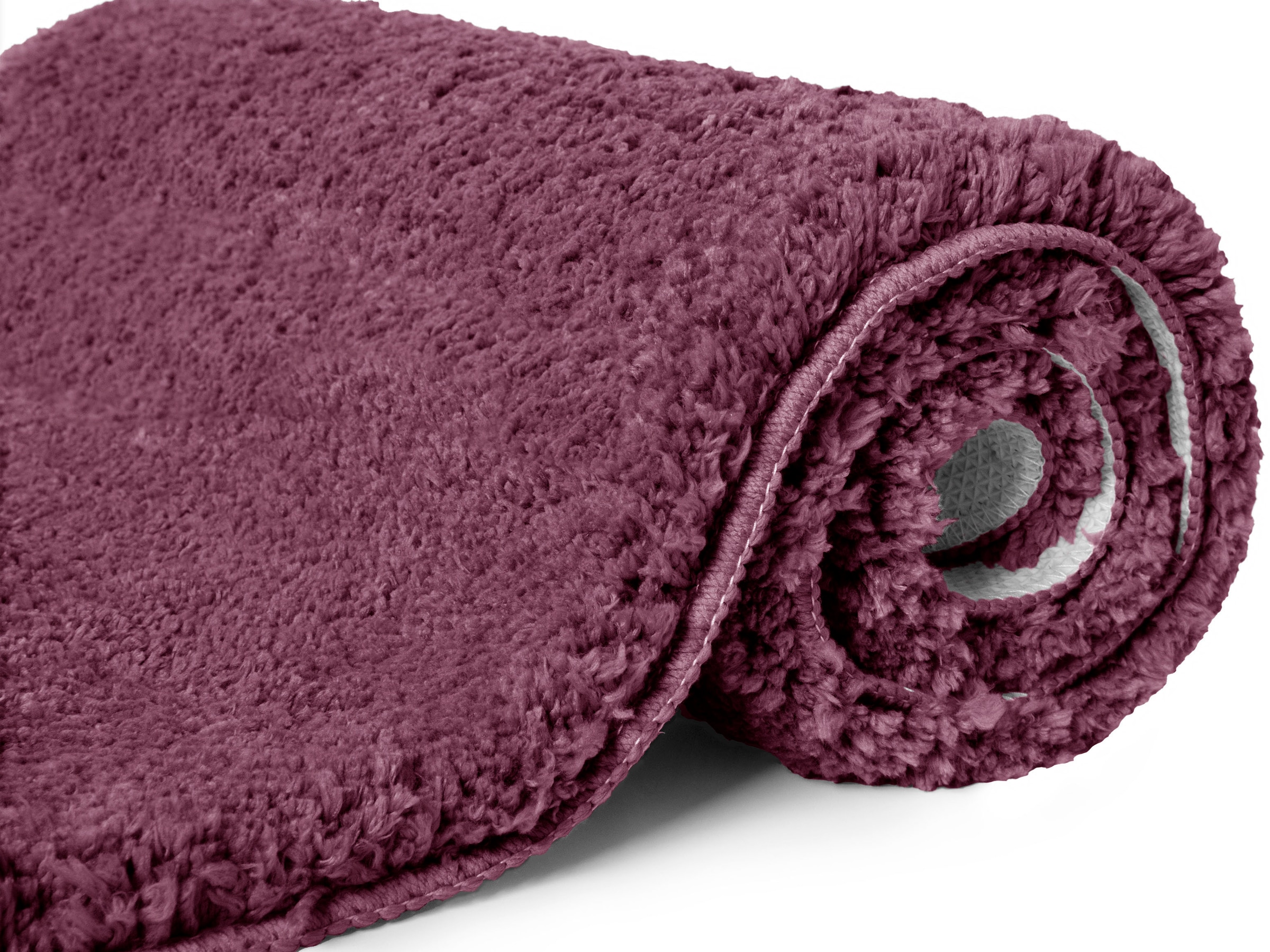 my home Badematte »Sanremo, Badvorleger, Badezimmer Teppich, sehr weich«, rutschhemmend beschichtet, fussbodenheizungsgeeignet-schnell trocknend, Badteppich, unifarben, rechteckig, rund & als 3-tlg. Set erhältlich