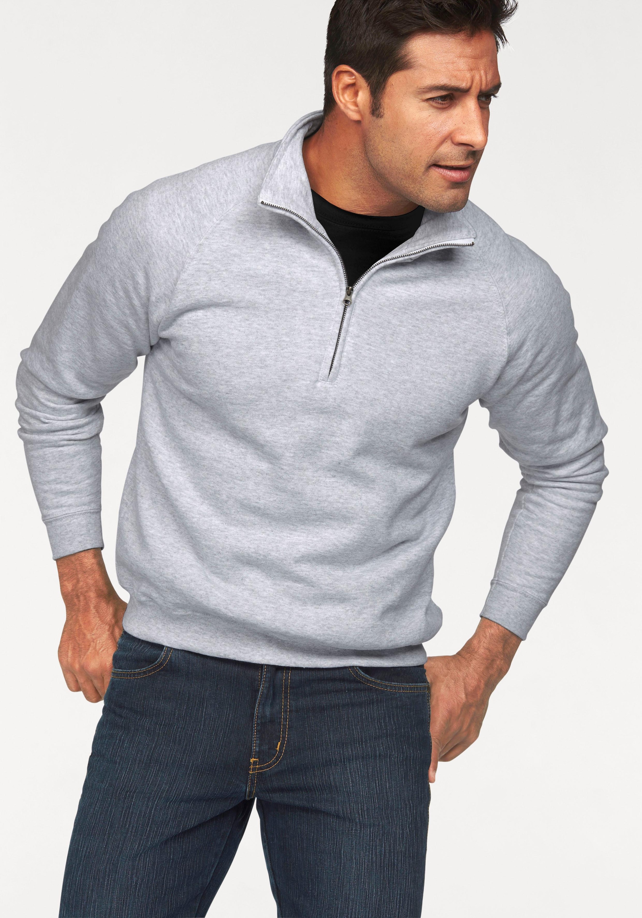 Fruit of the Loom Sweatshirt, mit Reissverschluss