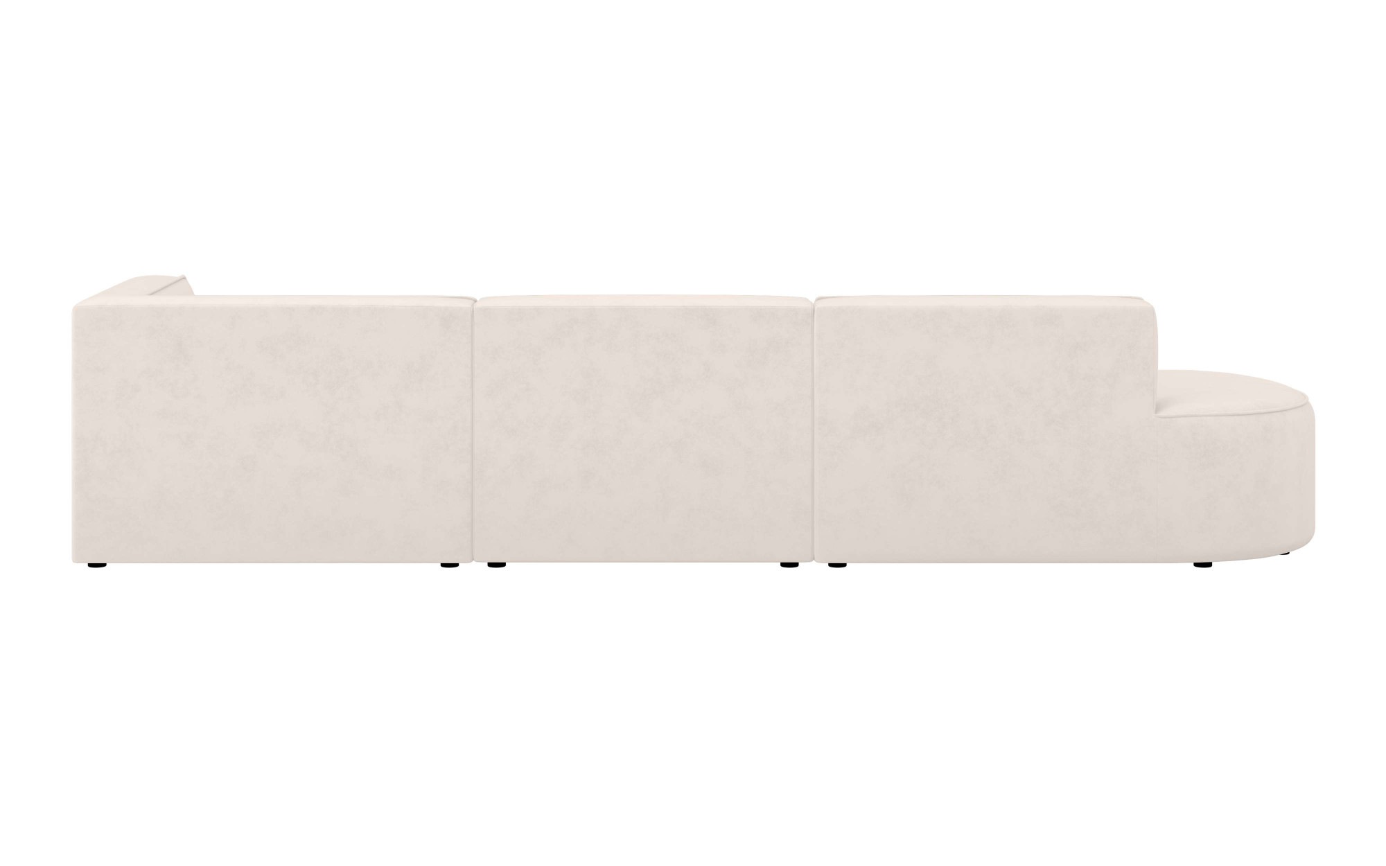 andas Ecksofa »EIVIND Designer Sofa mit Ottomane rechts/links, B/T/H: 343/159/72 cm«, L-Form mit Wellenunterfederung, auch in Feincord und Bouclé