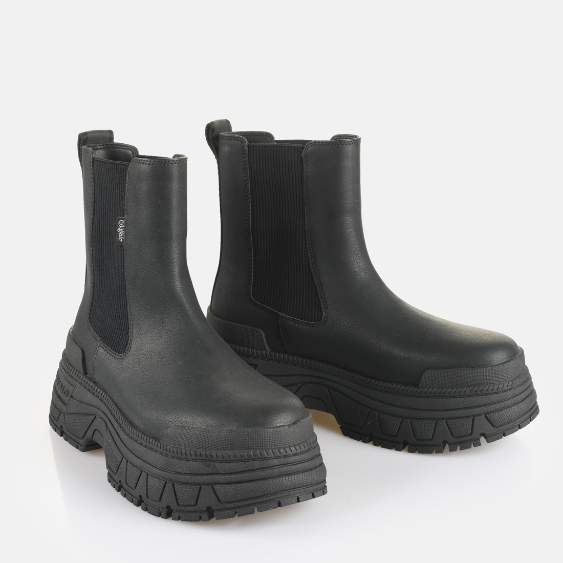 Buffalo 1100000002199 »FUSION«  Plateauboots, Stiefelette mit seitlichen Stretcheinsätzen