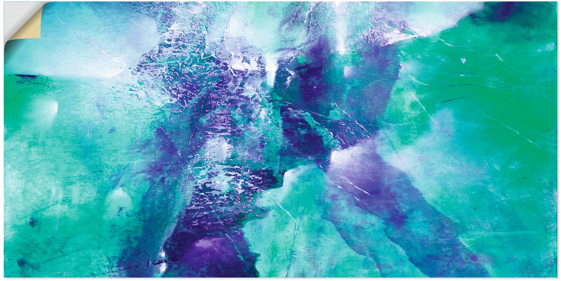 Artland Wandfolie »Abstrakte Komposition grün und violett«, Gegenstandslos, (1 St.), selbstklebend
