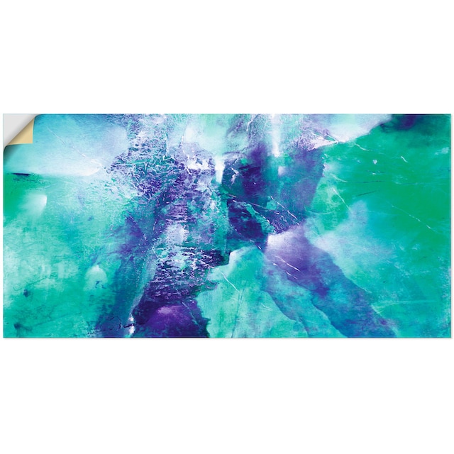 Artland Wandbild »Abstrakte Komposition grün und violett«, Gegenstandslos, (1  St.), als Alubild, Leinwandbild, Wandaufkleber oder Poster in versch.  Grössen kaufen