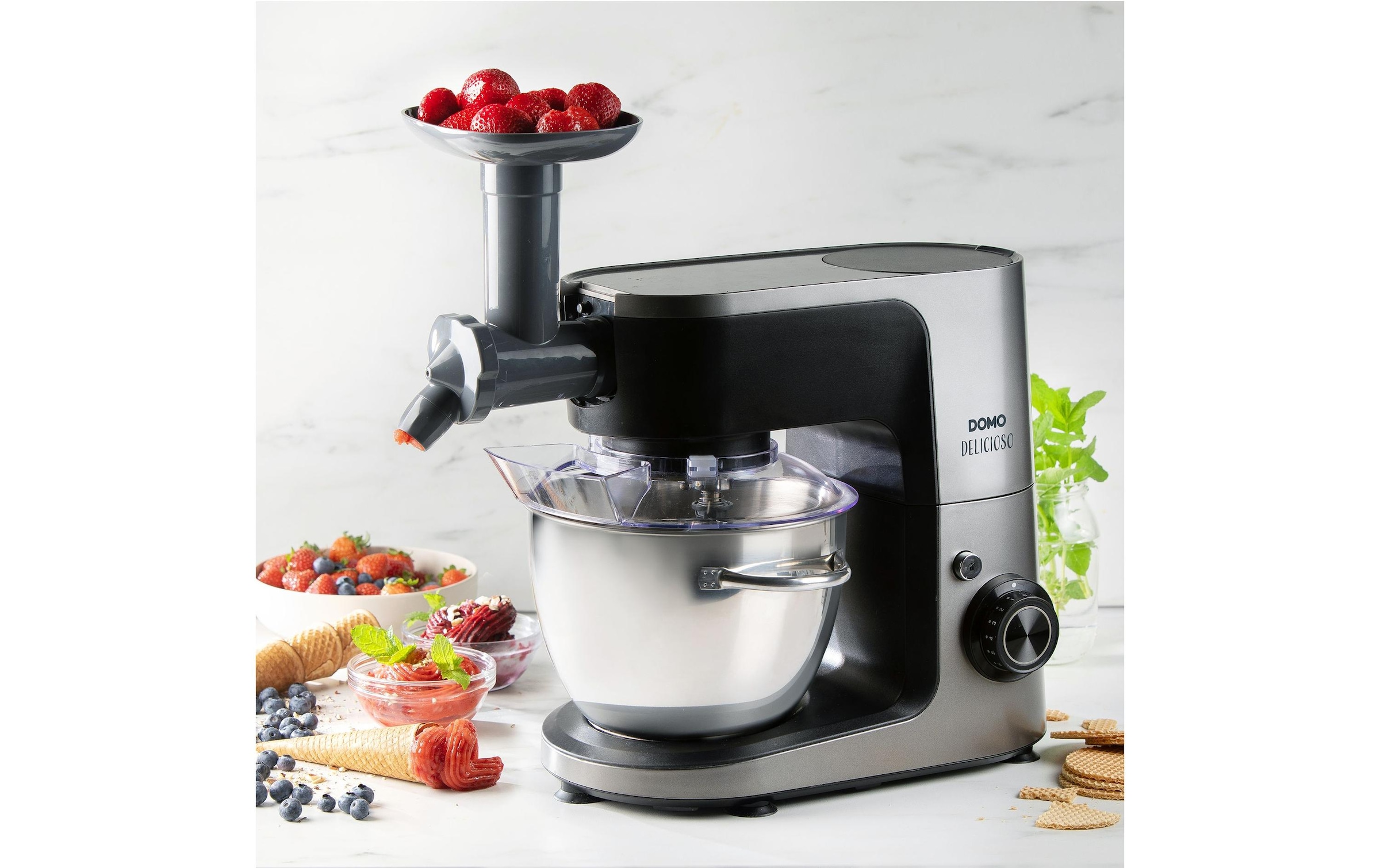 Domo Küchenmaschine »Delicioso DO9293KR« Vielseitiger Küchenhelfer