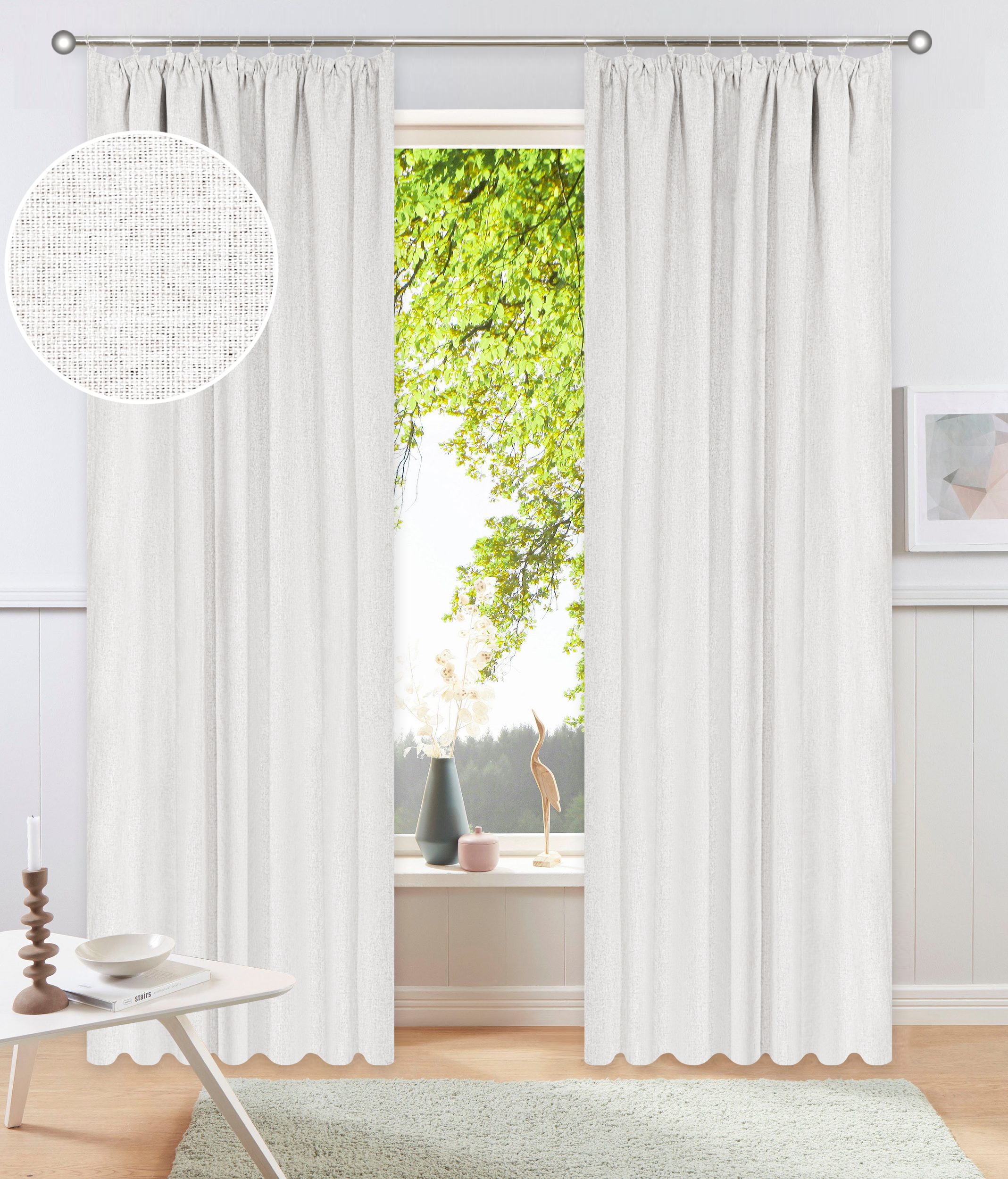 GOODproduct Verdunkelungsvorhang »Onnika, 100% verdunkelnd« Kräuselband 1 Stk. tlg. pflegeleicht, uni, strukturiert, verdunkelnd, blickdicht,
