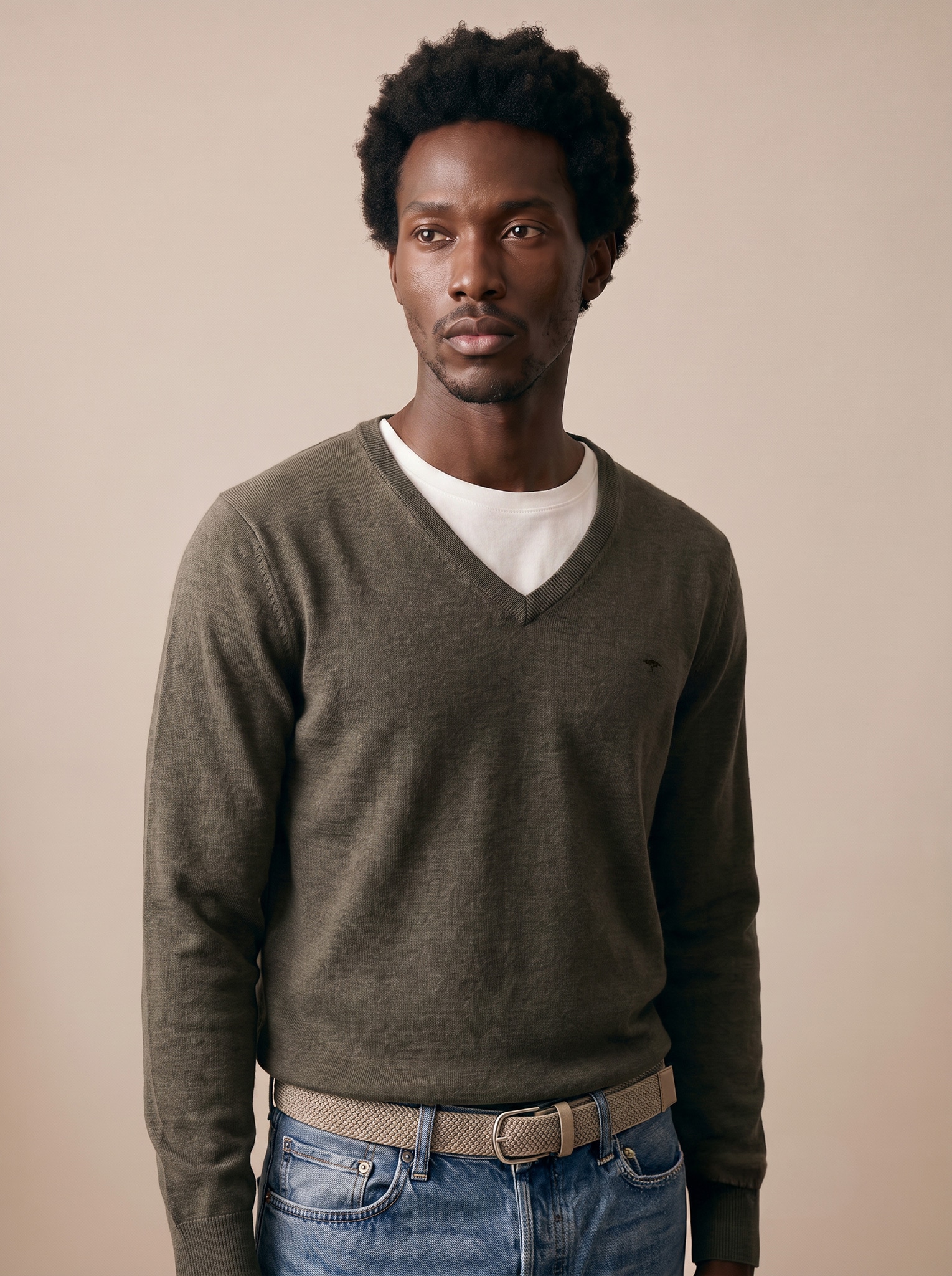 Image of FYNCH-HATTON Strickpullover mit V-Ausschnitt