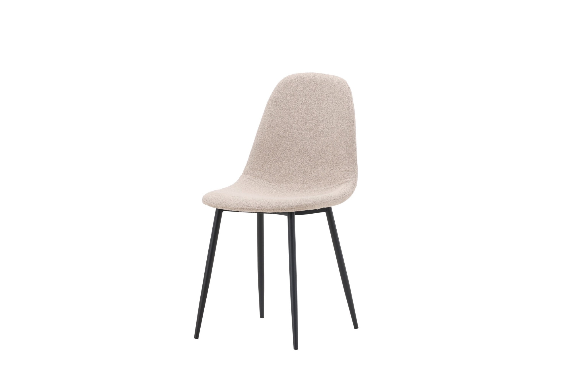Venture Home Chaise de salle à manger »Polar, 2er-Set Esszimmerstühle in beigem Bouclé, skandinavisch, 150 kg« () 2 cuischaise rembourrée, revêtement bouclé, pieds en acier, arrondi, doux
