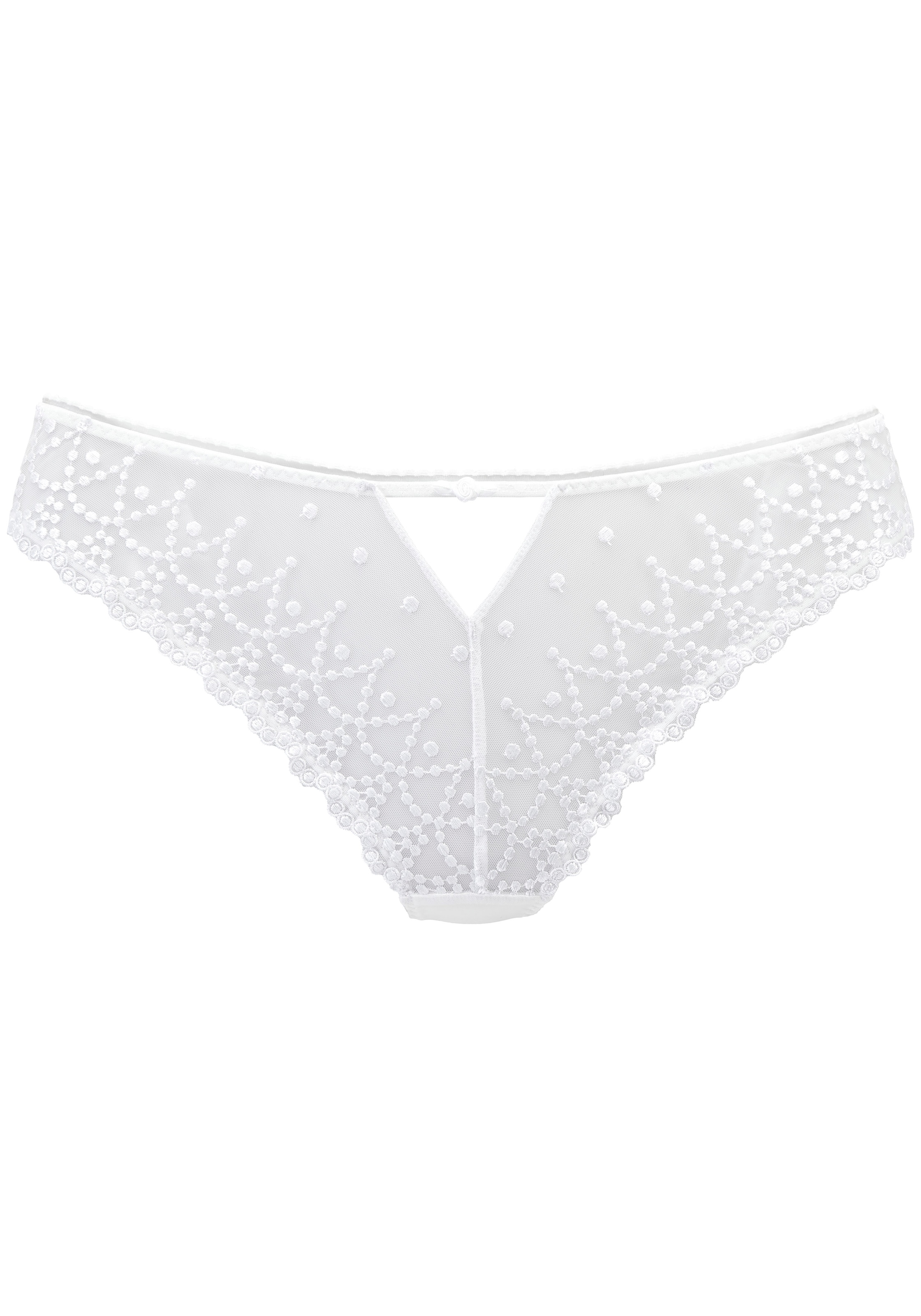 LASCANA String »Fabia« en dentelle brodée noble à l’aspect légèrement transparent