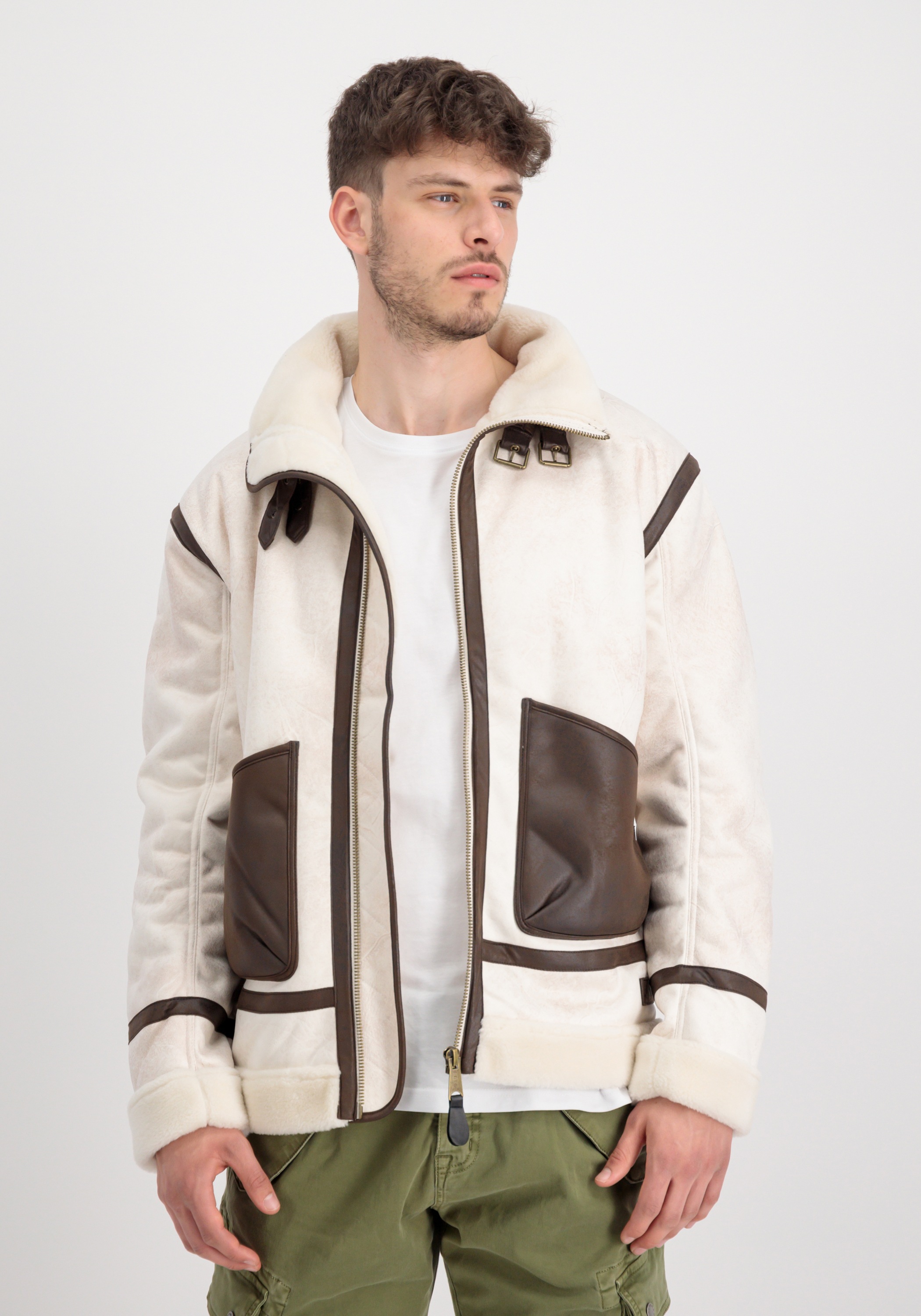 Image of Alpha Industries Lederjacke "B-3 Arctic"