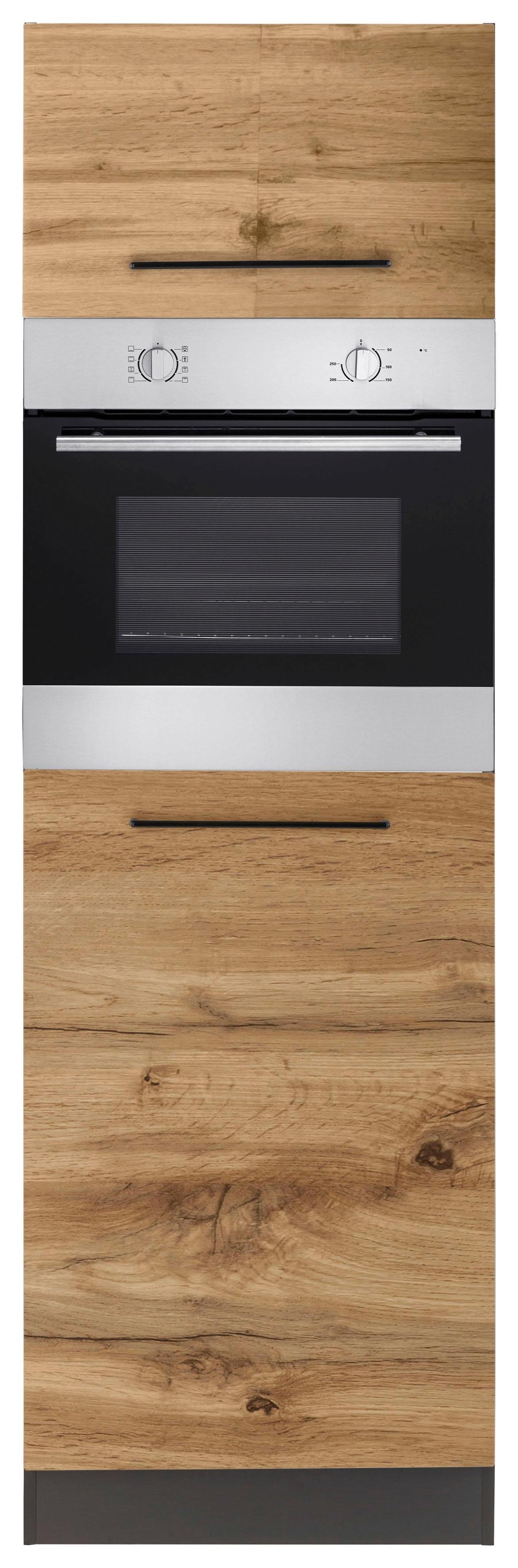 KOCHSTATION Backofen/Kühlumbauschrank "KS-Tulsa" 60 cm breit, 200 cm hoch, mit Nischenmaß 88 cm
