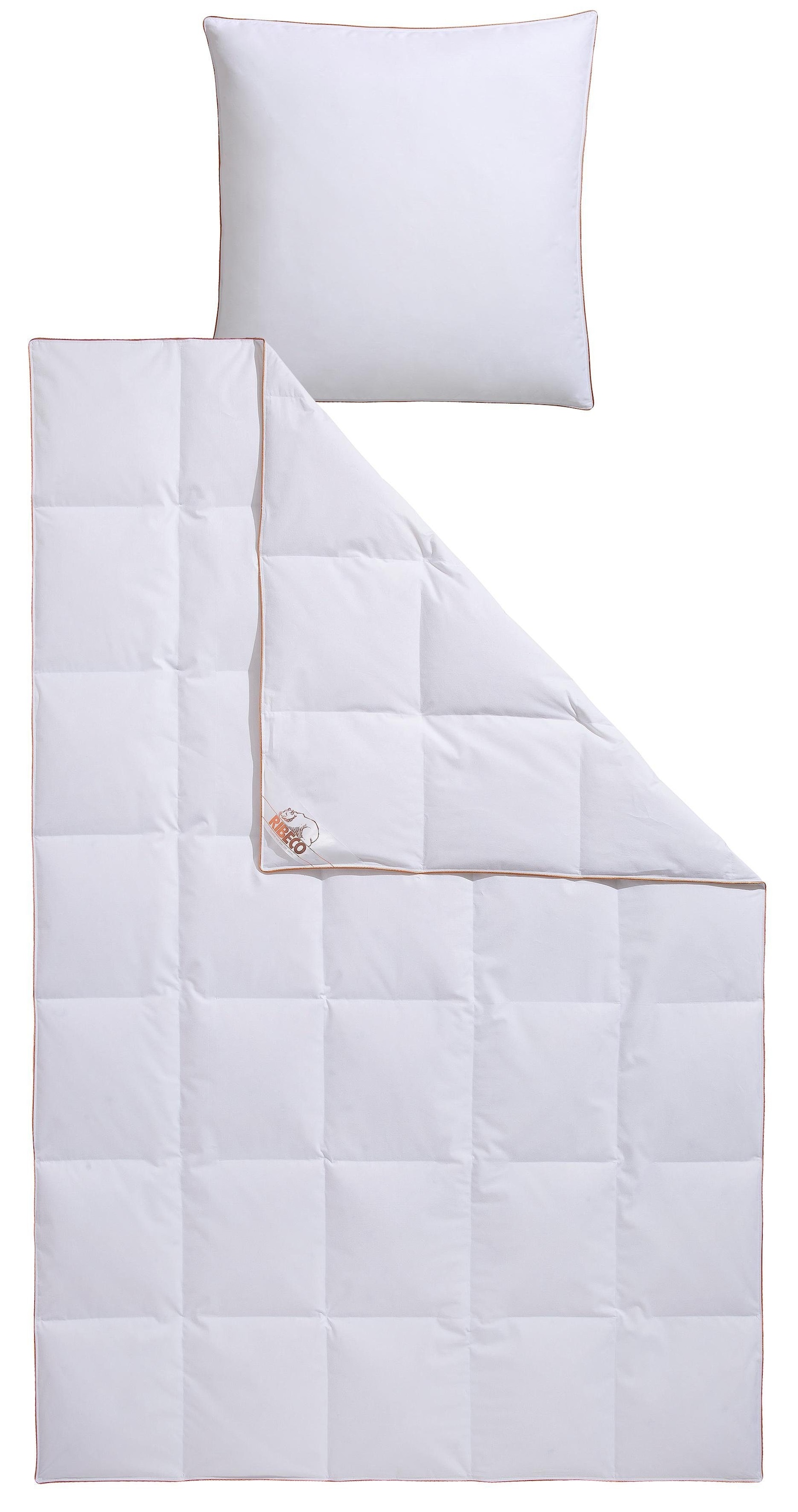 RIBECO Couette en duvet + oreiller »Ella« ensemble (couette en duvet + oreiller) à prix imbattable !