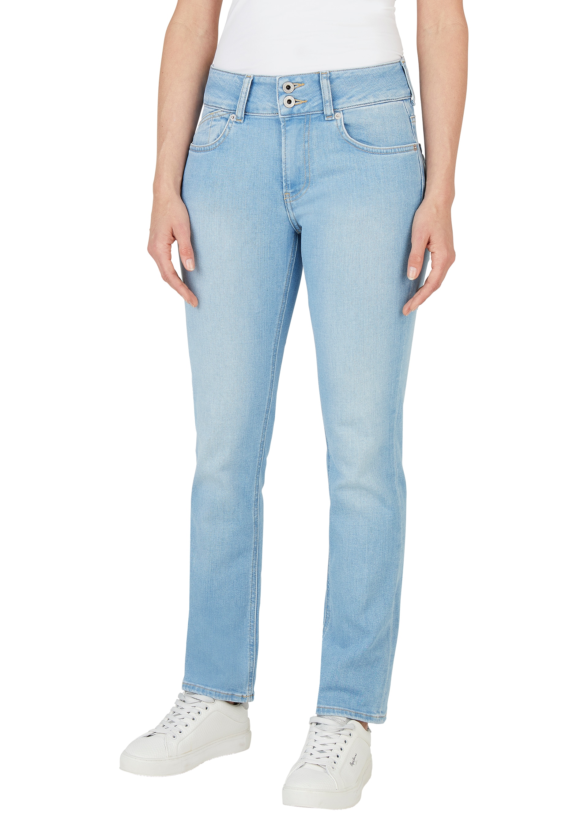 Pepe Jeans Slim-fit-Jeans »SLIM JEANS MW«, mit extrabreitem Bund mit Doppelknopf-Verschluss