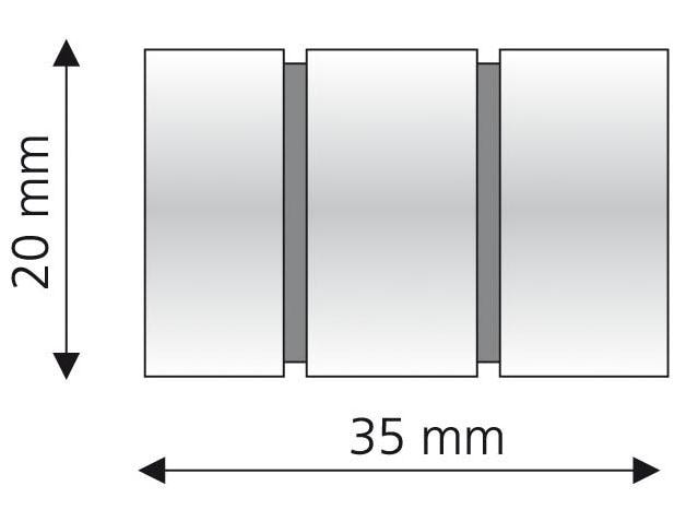 Liedeco Gardinenstangen-Endstück »Zylinder mit Rille«, (Set, mm à bas für prix St.), 2 Gardinenstangen Ø 16