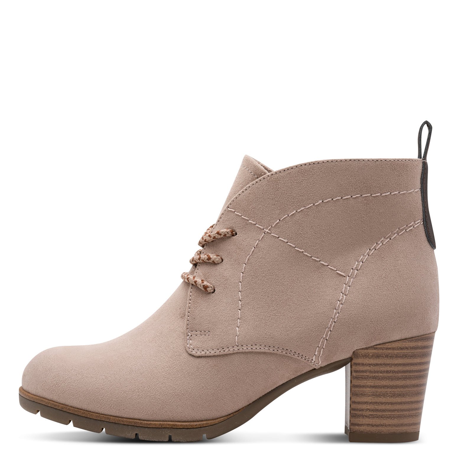 MARCO TOZZI Bottes à lacets  talon bloc, bottines, bottes à lacets avec coutures décoratives