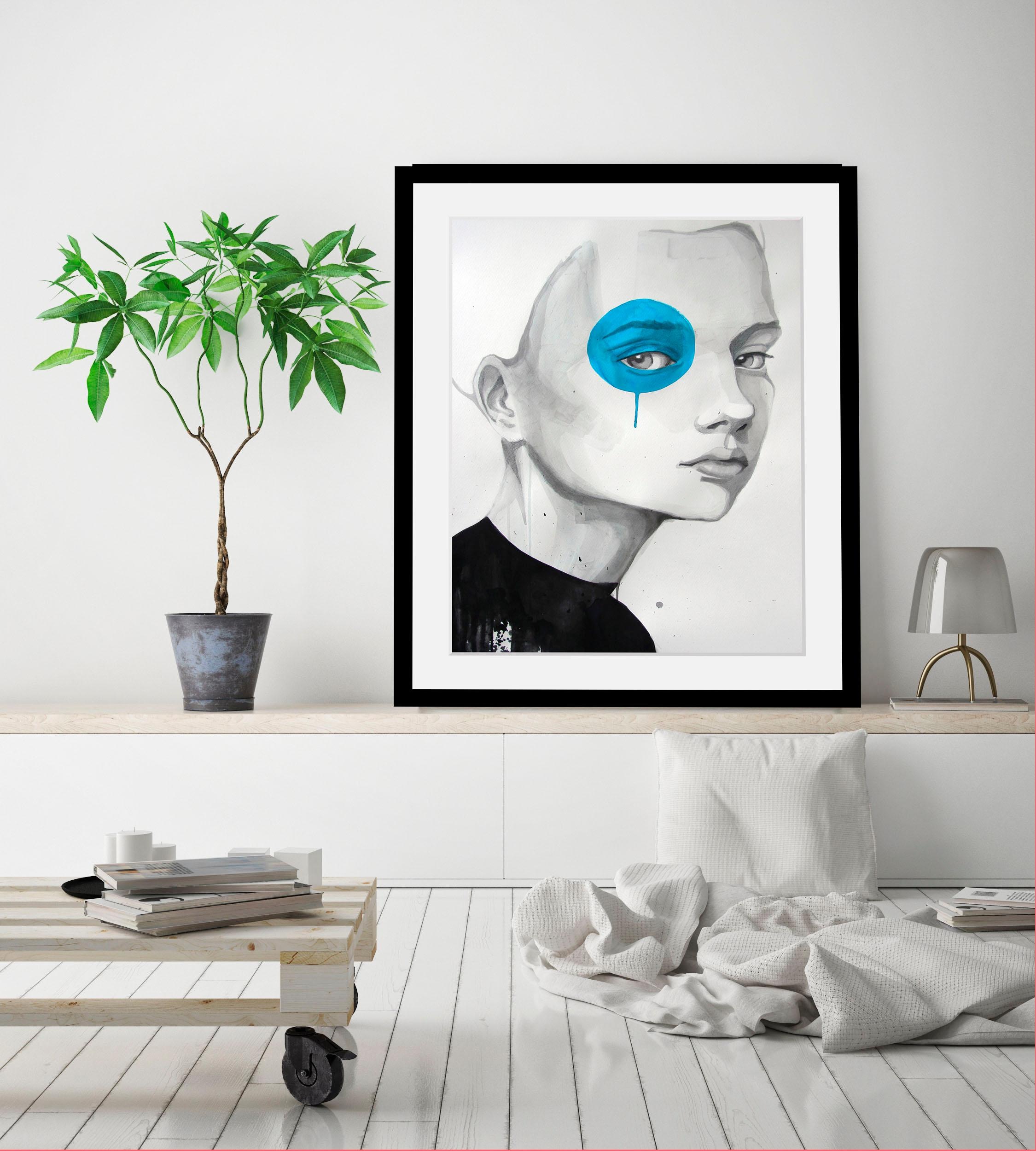 queence Bild »Gesicht mit Farbklecks«, Historische Persönlichkeiten-Frau-Bilder von Frauen-Portrait, HD Premium Poster-Druck inkl. Holzrahmen