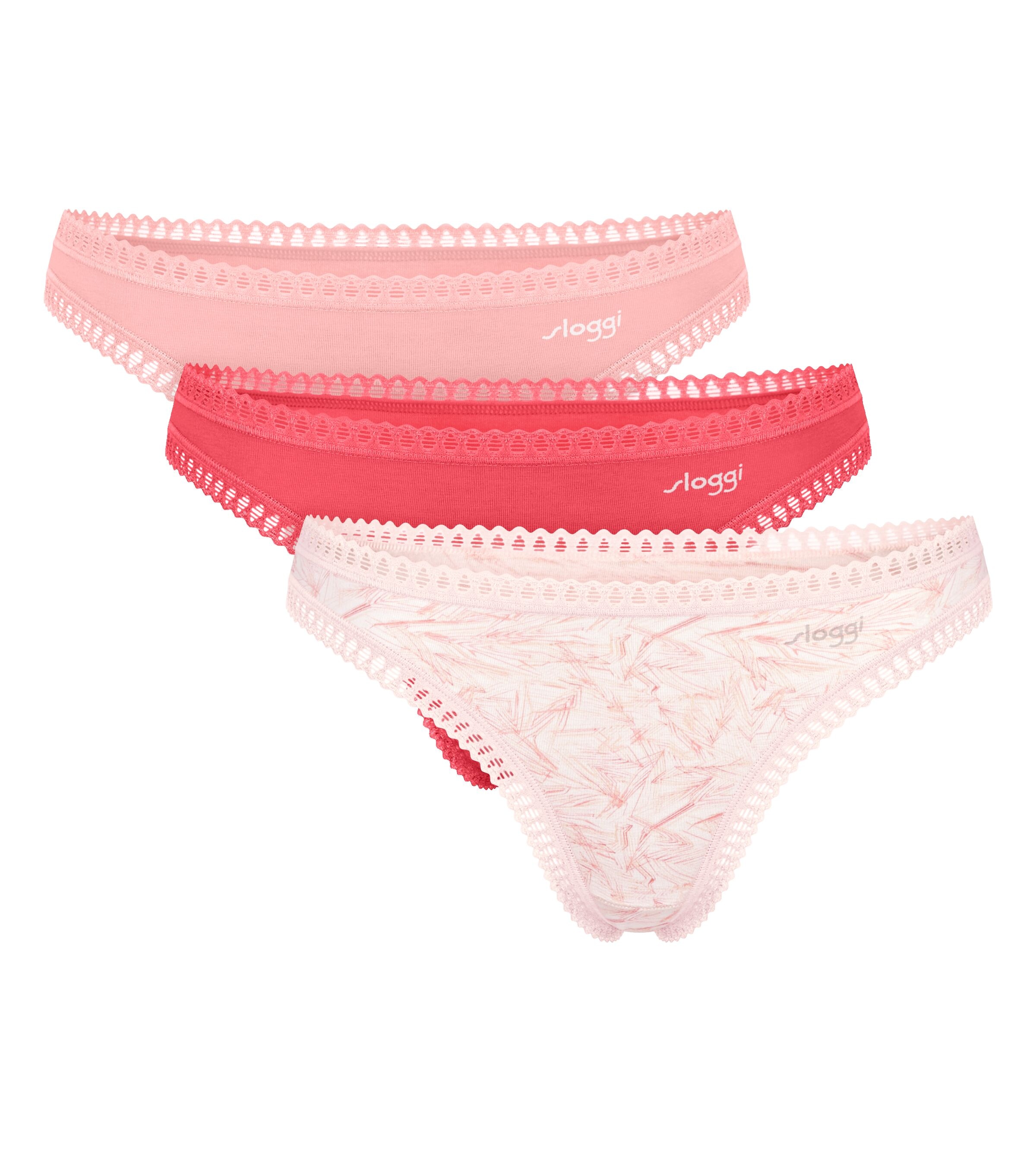 sloggi String »GO Crush String C3P« 3er Pack,  mit Spitzendetails