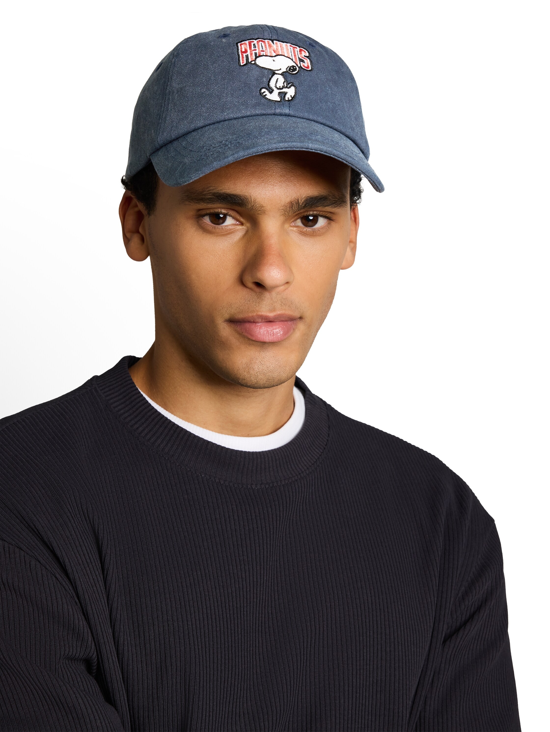 TOM TAILOR Denim Casquette de baseball avec broderie Peanuts aspect jean