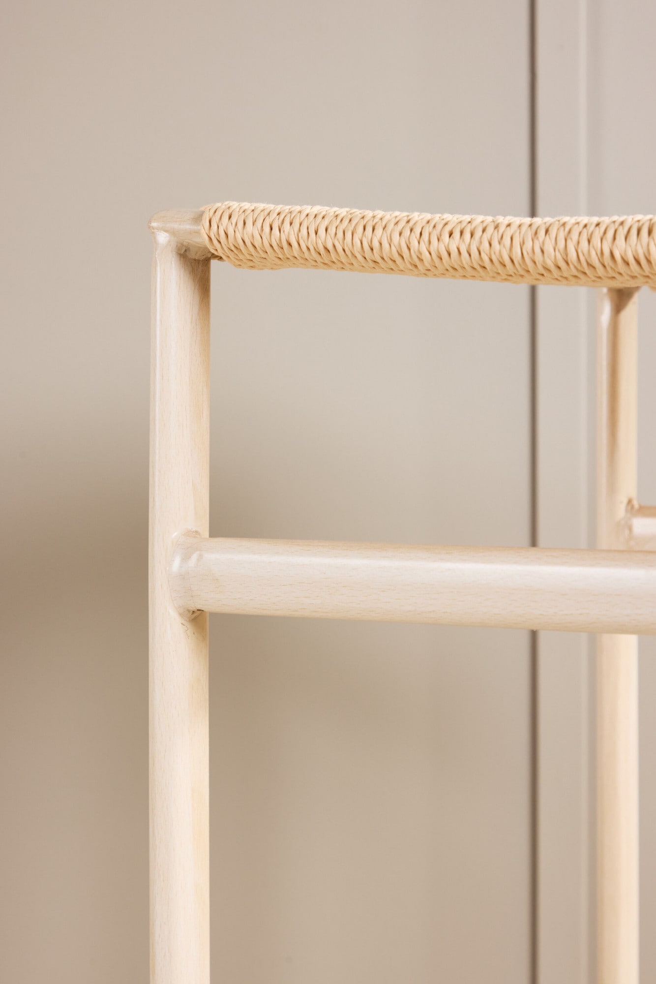 Venture Home Tabouret de bar »Polly, 2er-Set Barhocker mit Seil-Sitz, Stahlbeine, 120 kg« Ensemble, 2 cuis tlg. tabouret de bar, tresser, bois de caoutchouc, cadre en acier, bohème