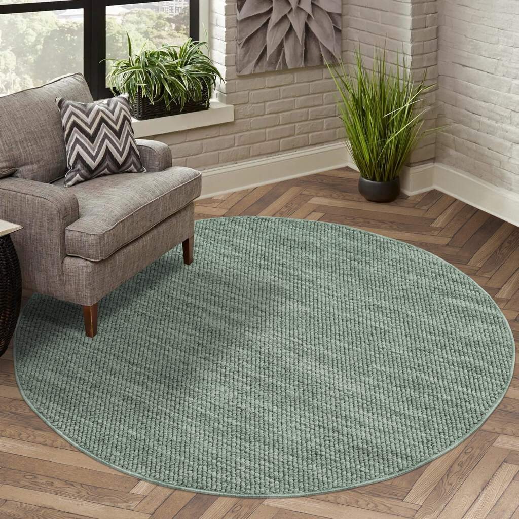 Carpet City Teppich »LINDO 8843«, rund, Kurzflor, Hochtief-Muster/ 3D-Effekt, Boho-Stil, Wohnzimmer